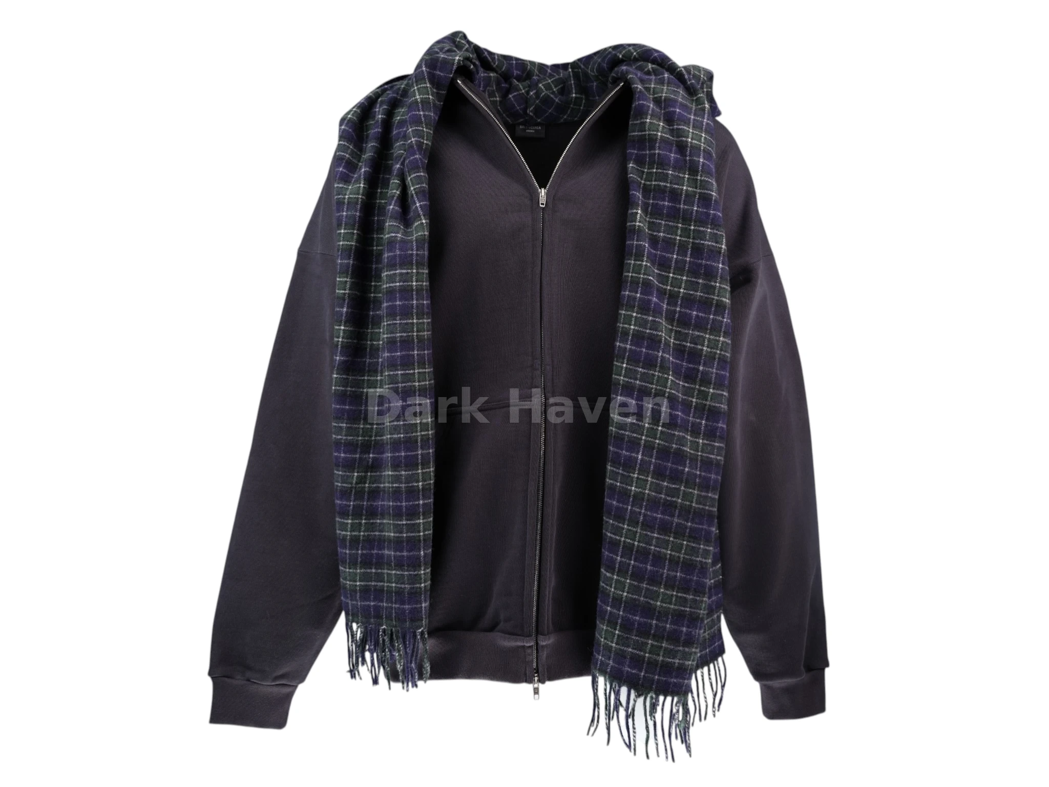 Scarf Zip-Up Hoodie