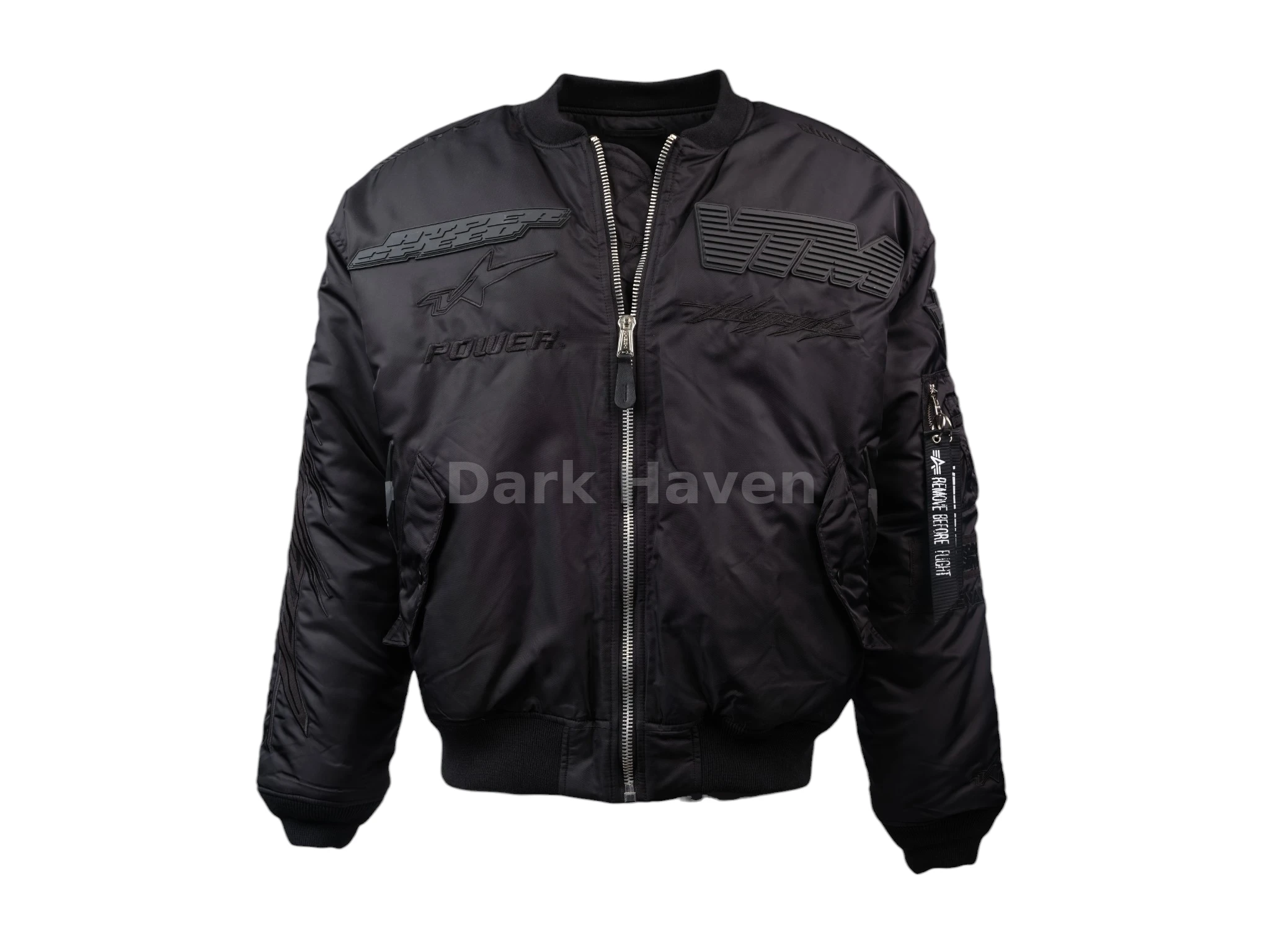 Alpha Industries Triple Black Racing Patch Bomber