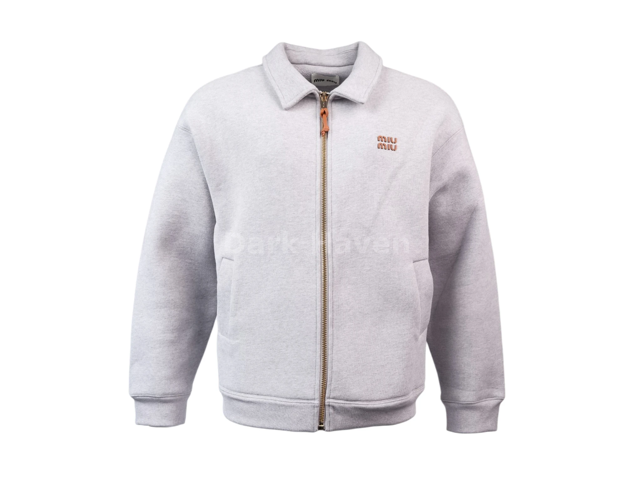 Logo-Embroidered Zip-Up Cashmere/Cotton Jacket