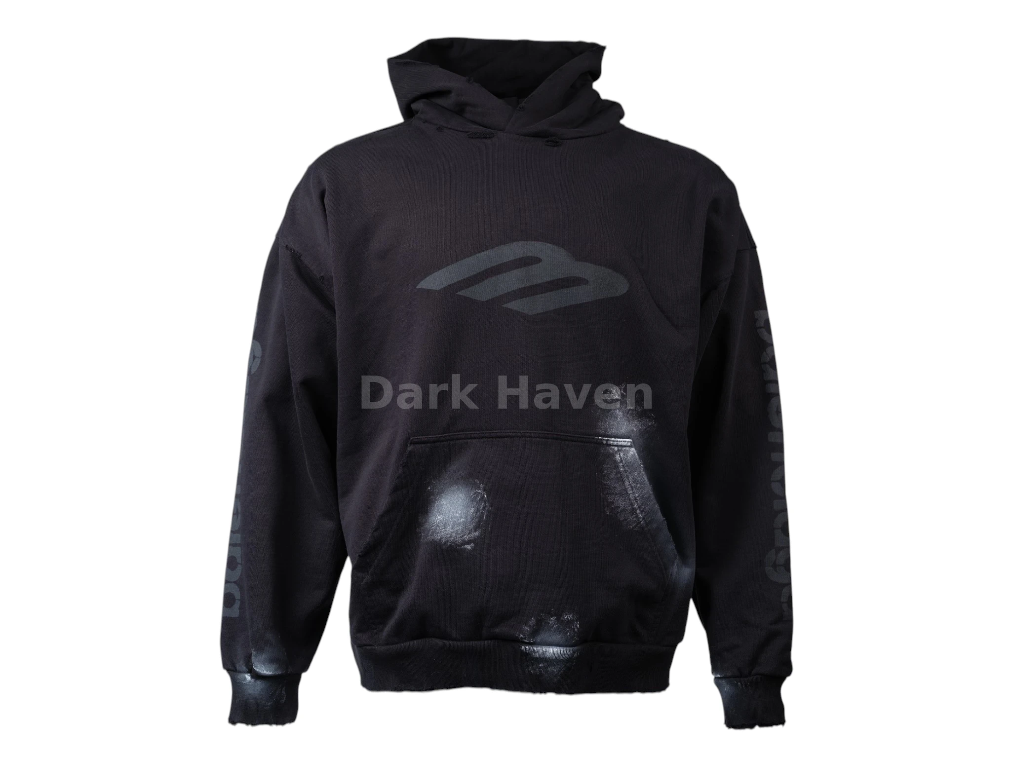 3B Stencil Hoodie In Black