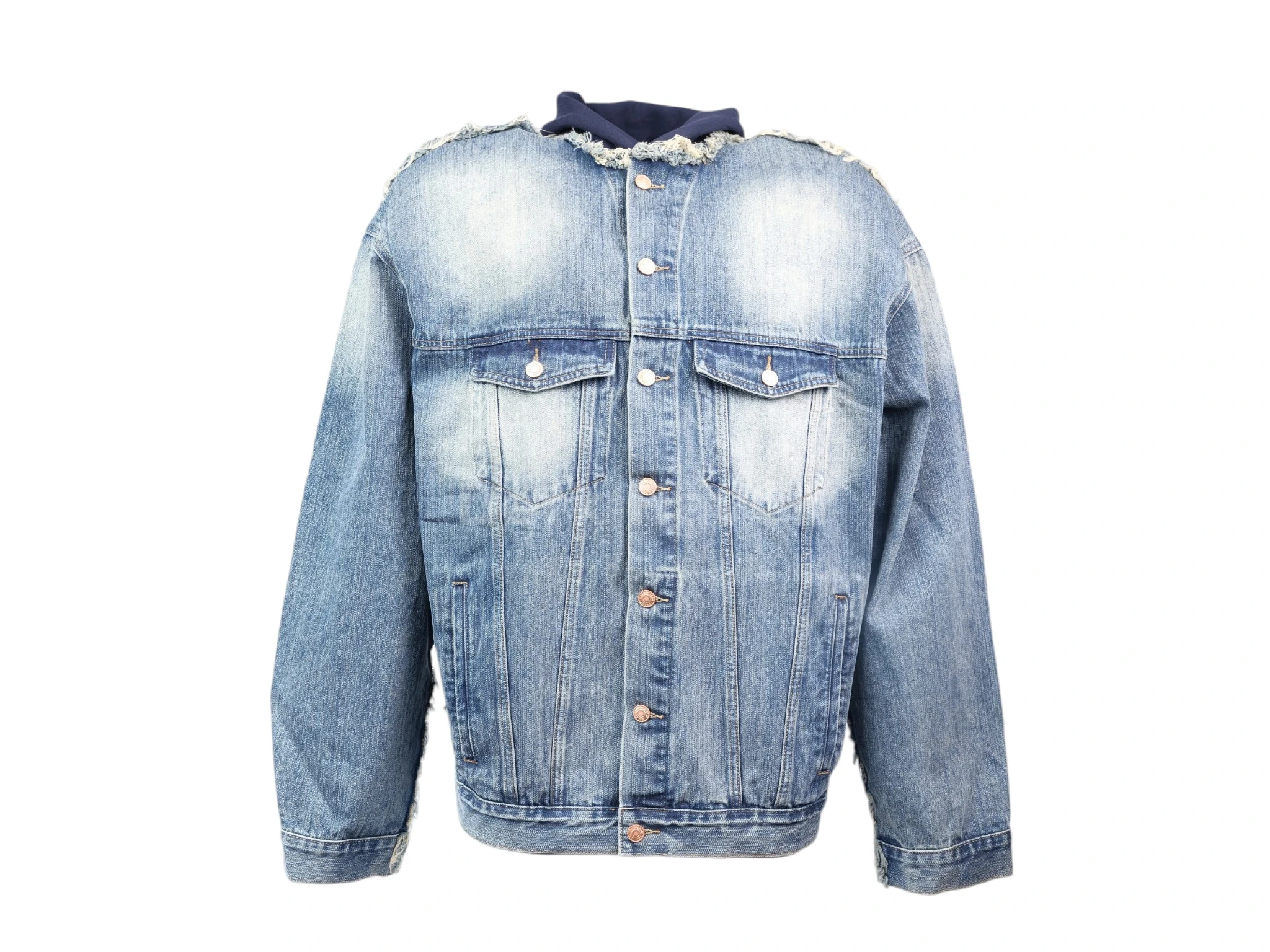 Hybrid Denim Hoodie Jacket Blue / Navy
