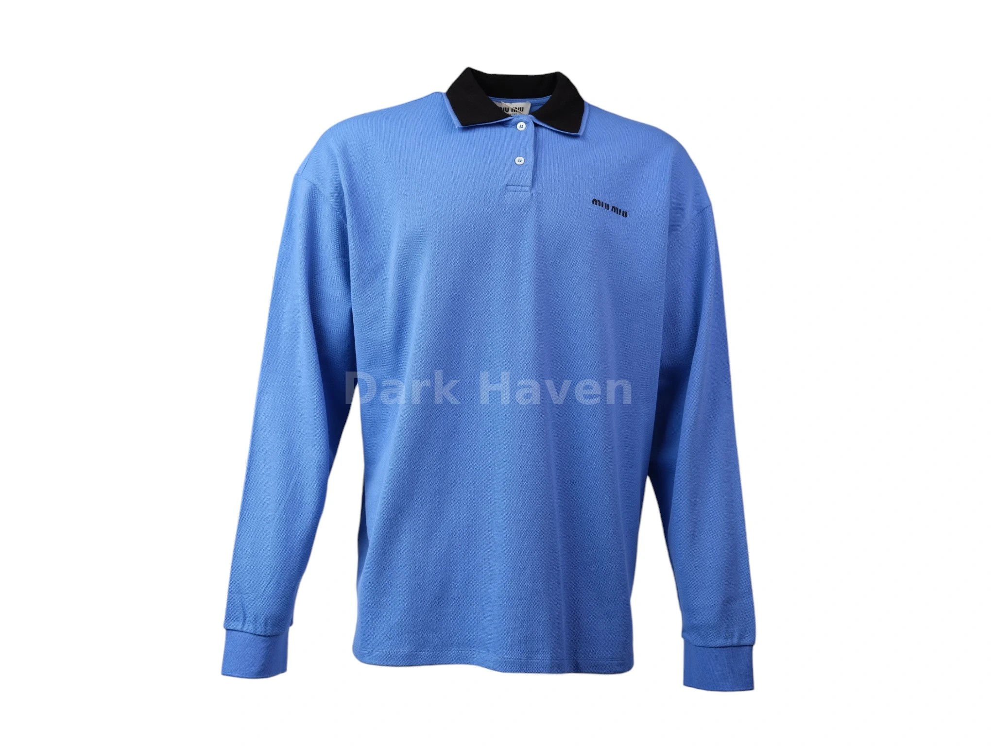 Logo Long Sleeve Polo Blue