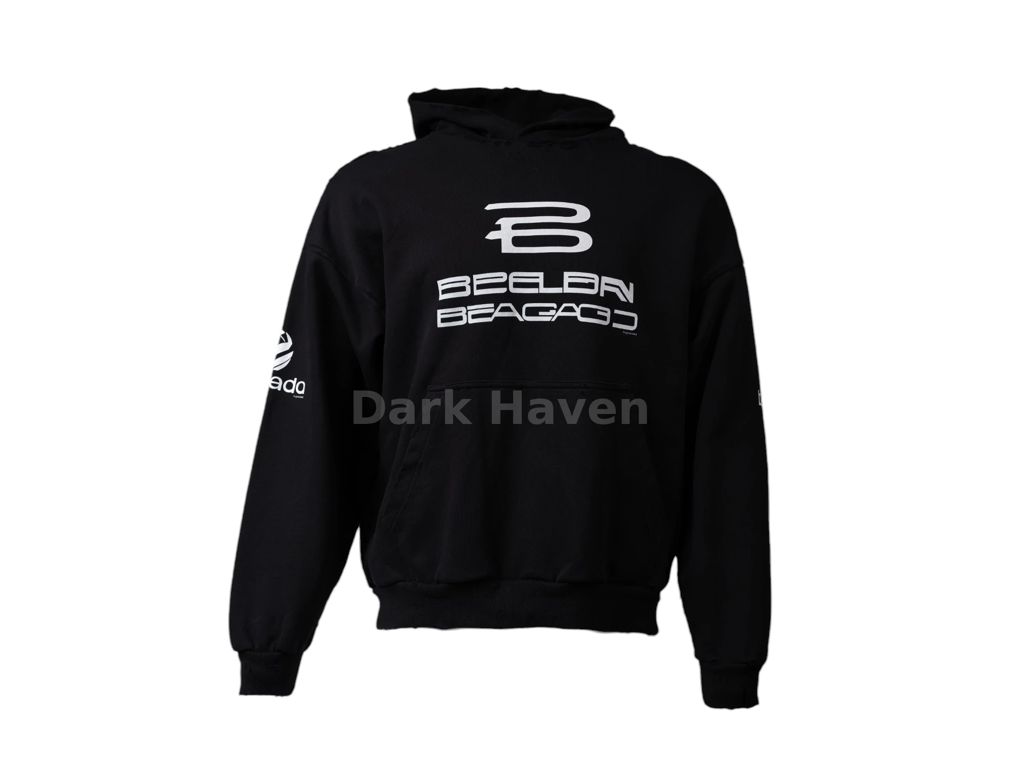 AI Generated Fit Hoodie Black