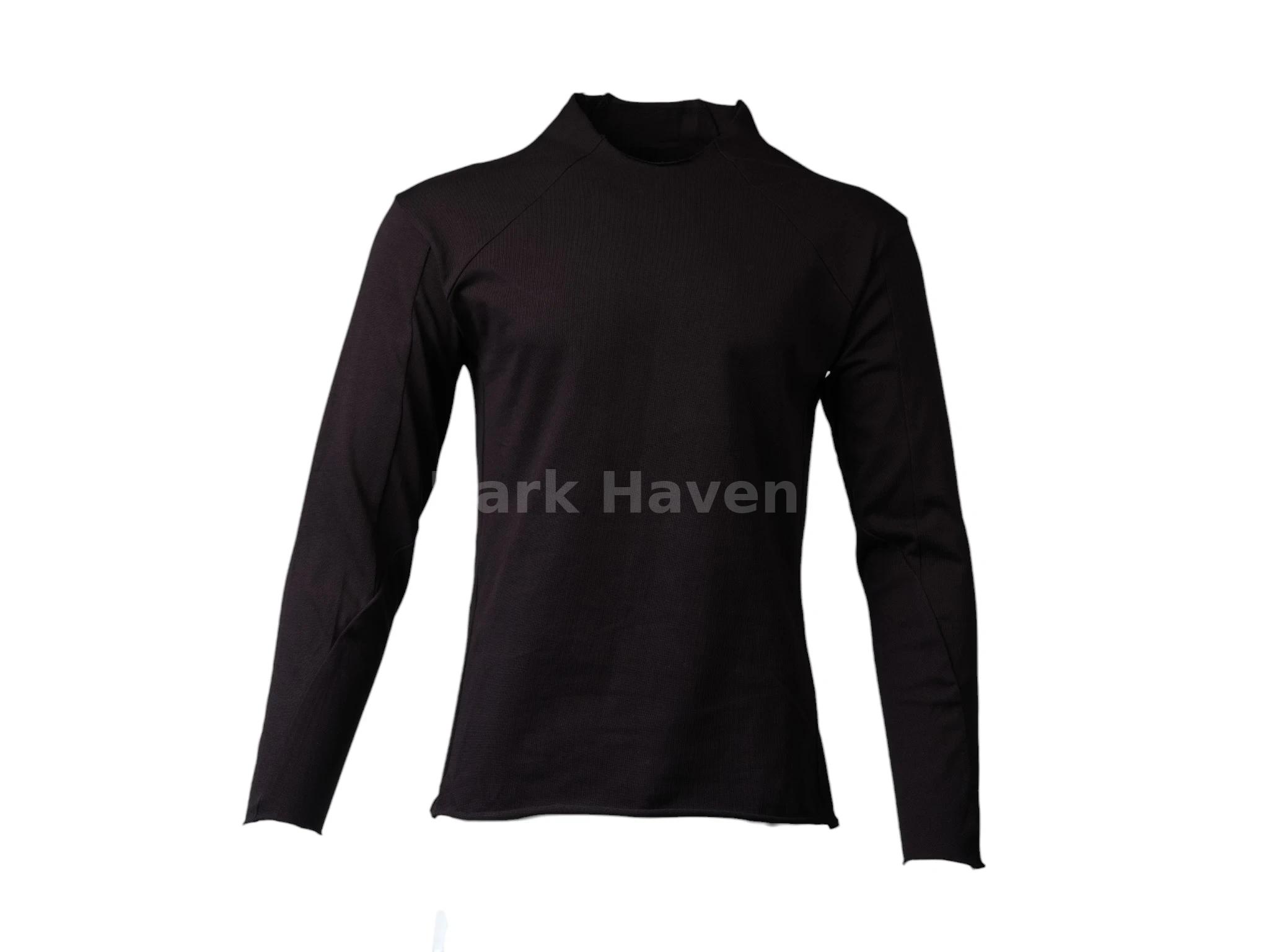 Long Sleeve Mock Neck Top Black