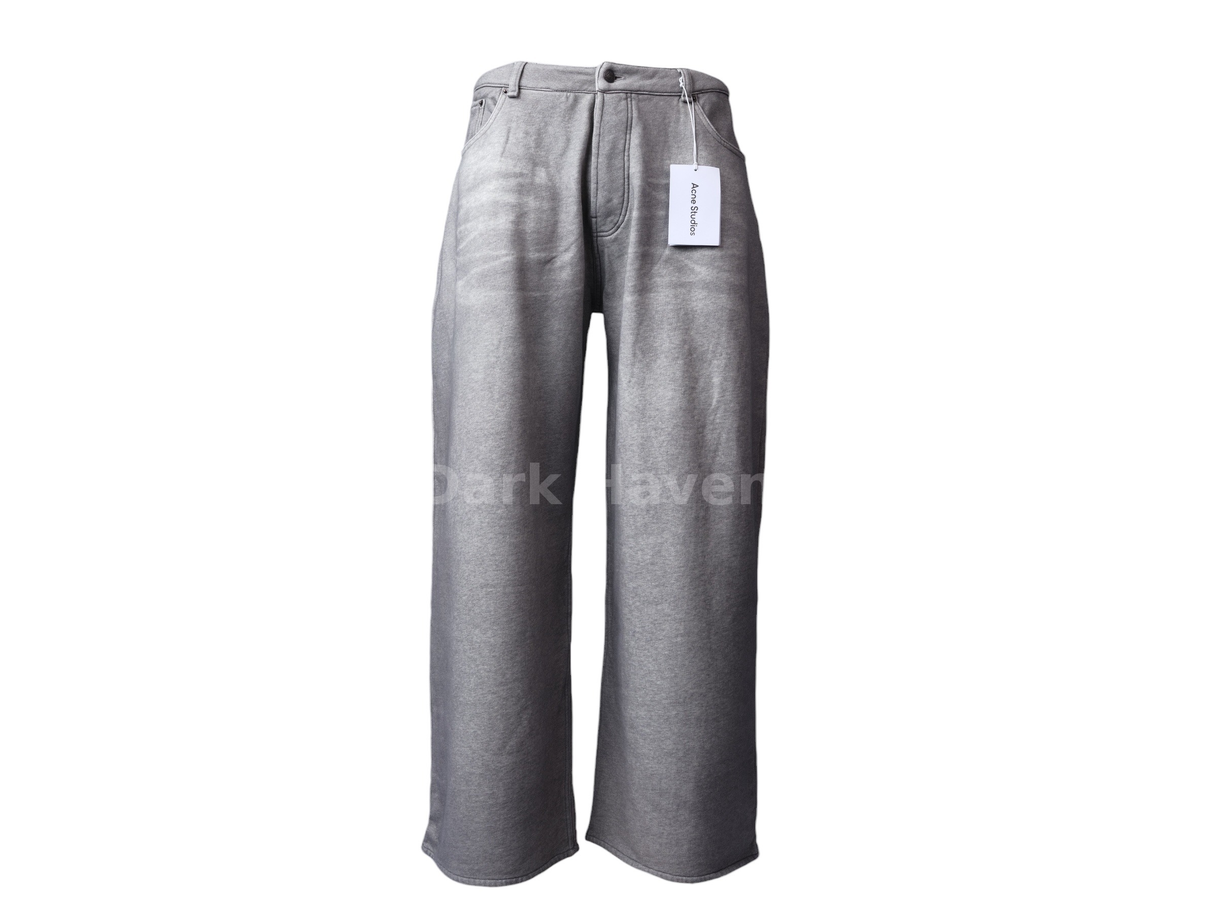 Wide Leg Grey Washed Jeans