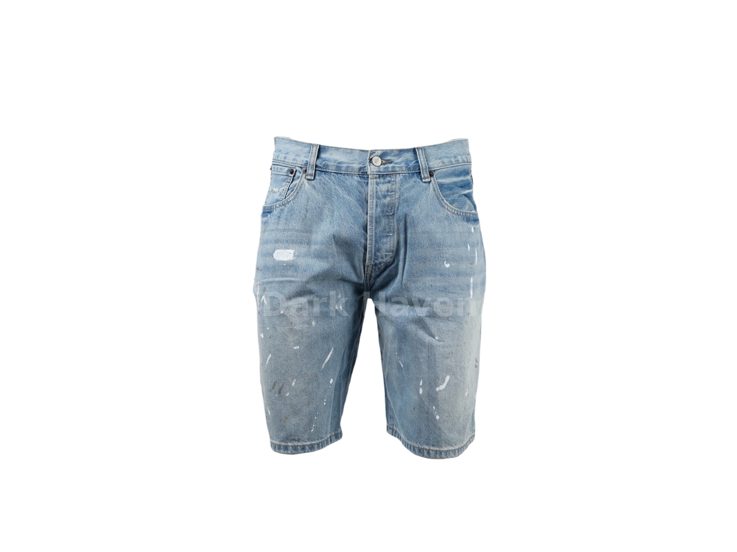 Acne Studios Distressed Denim Shorts Light Blue