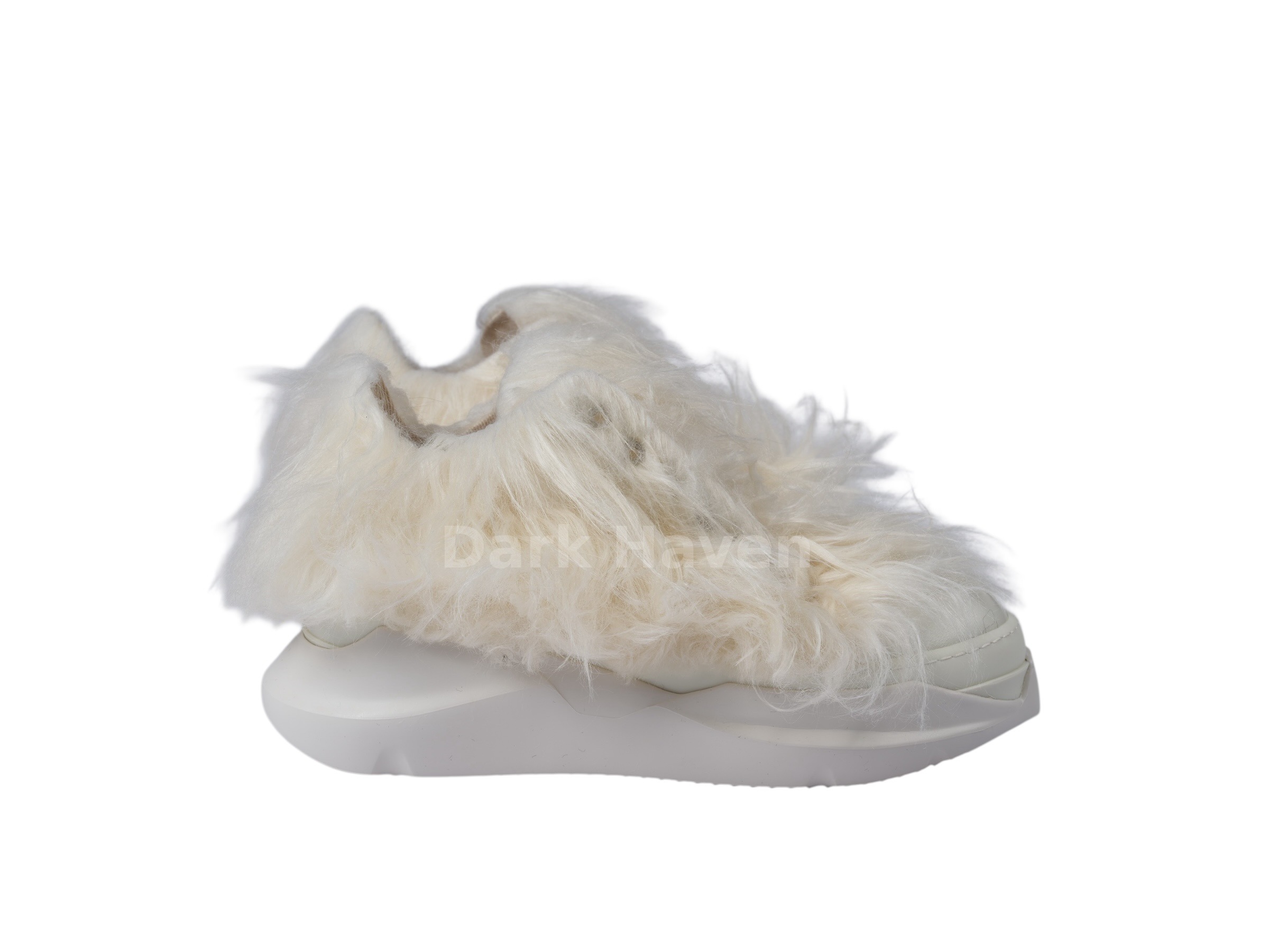 Abstract Fur Yeti Beige Low Sneakers