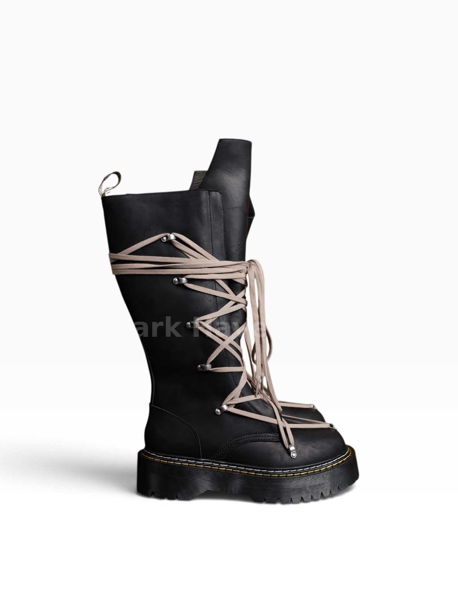Rick Owens x Dr. Martens 1B60 Quad Sole Pentalace Boots