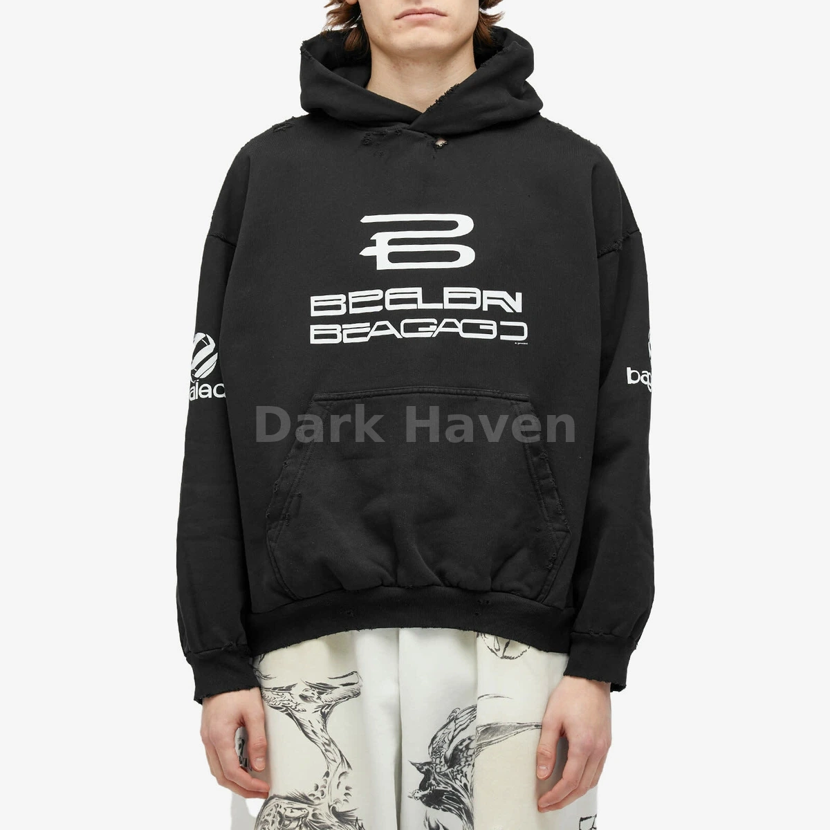 AI Generated Fit Hoodie Black