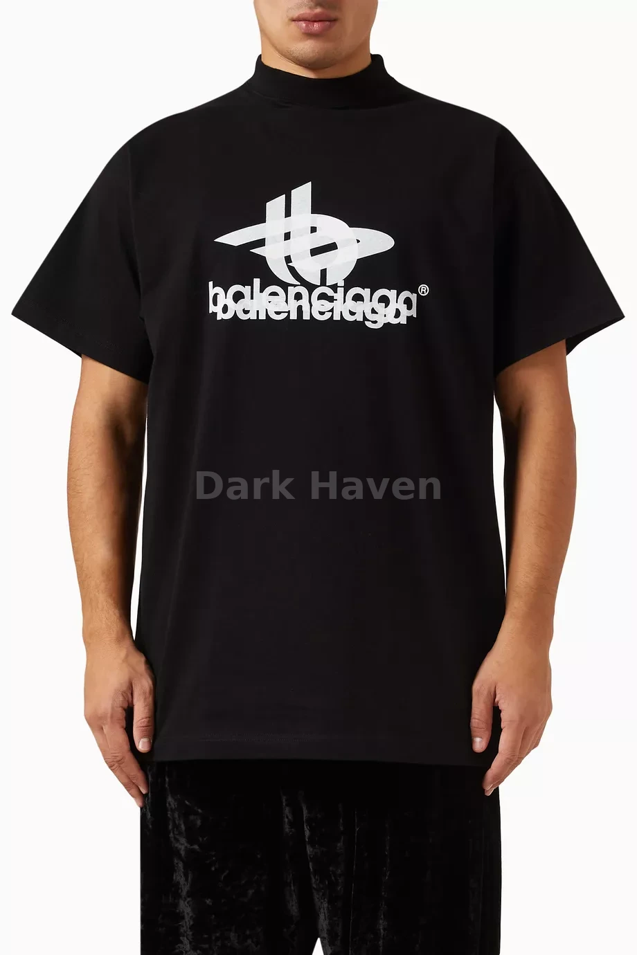 Black Layered Oversized T-Shirt