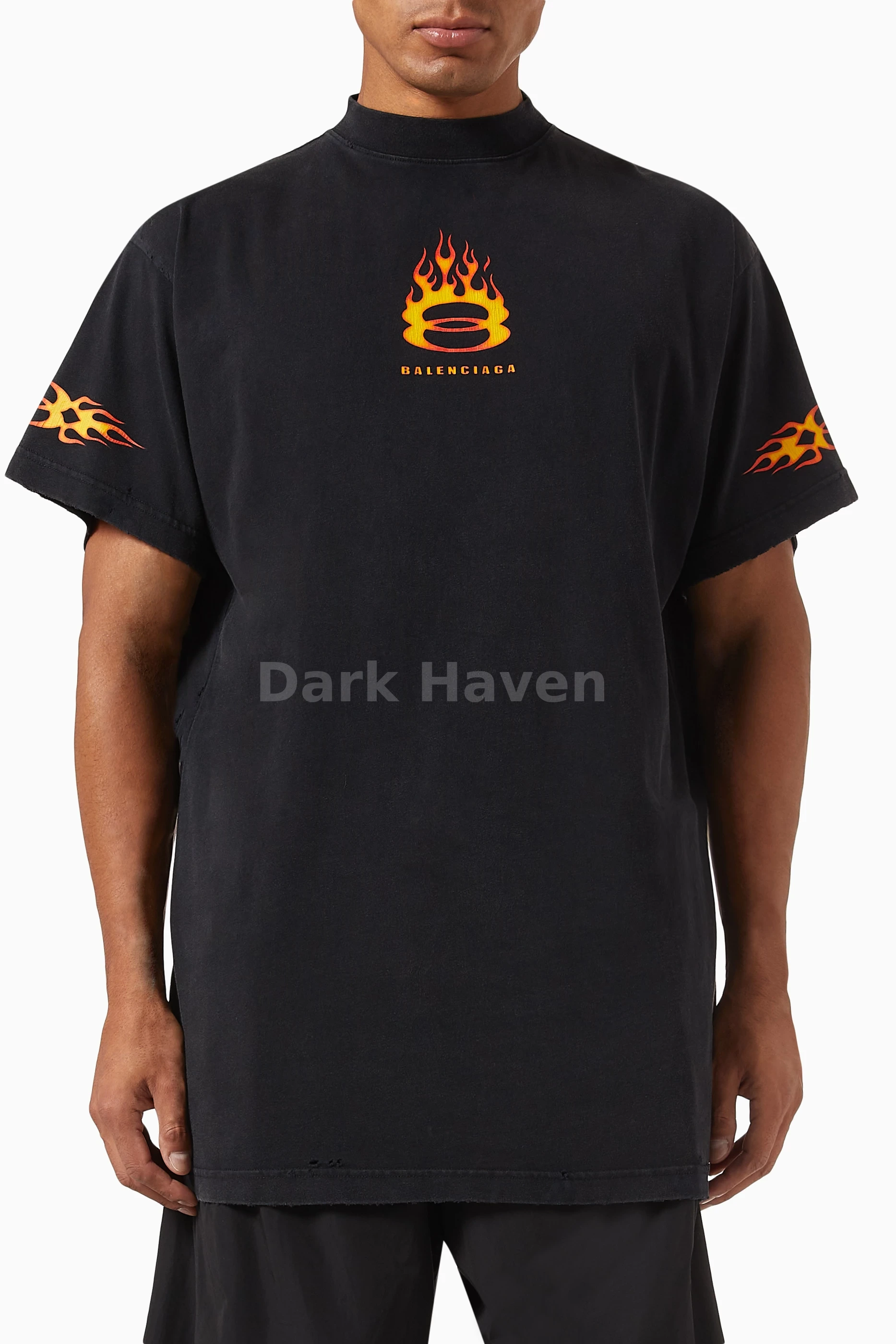 Unisex Burning Unity Oversized T-shirt Black