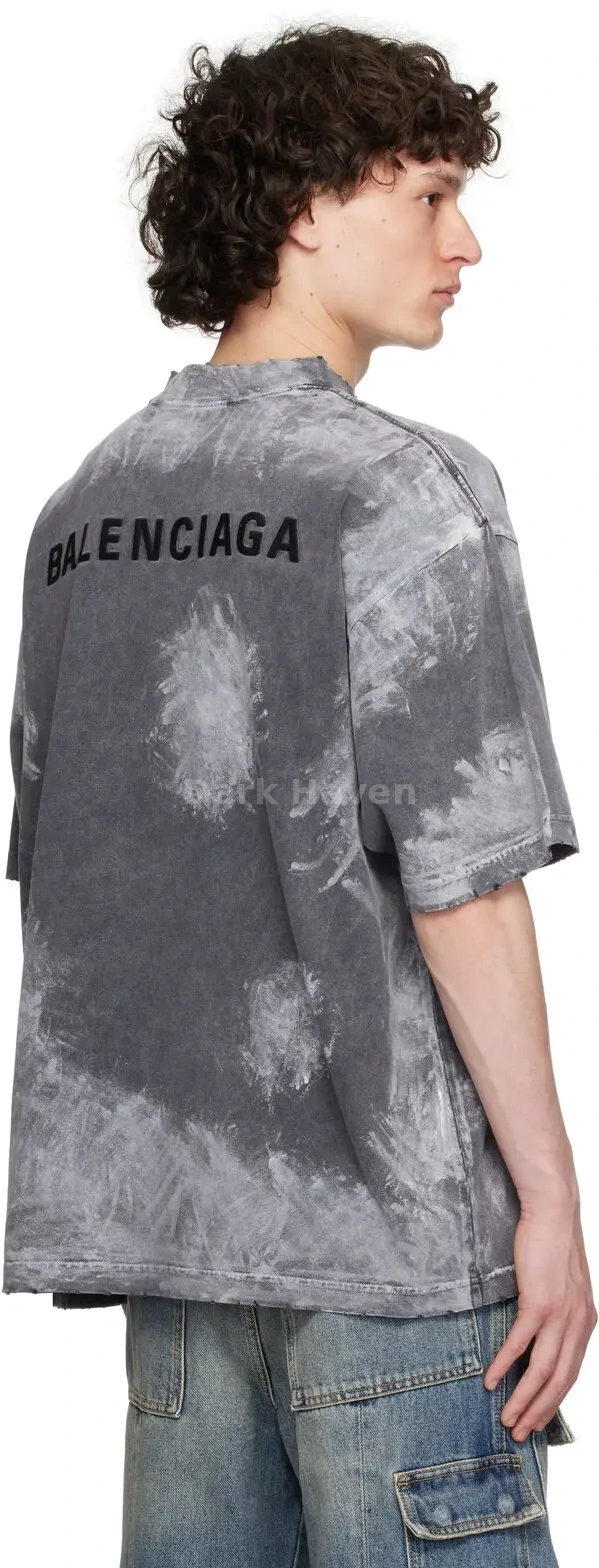 Washed Logo Oversized T-Shirt Grey