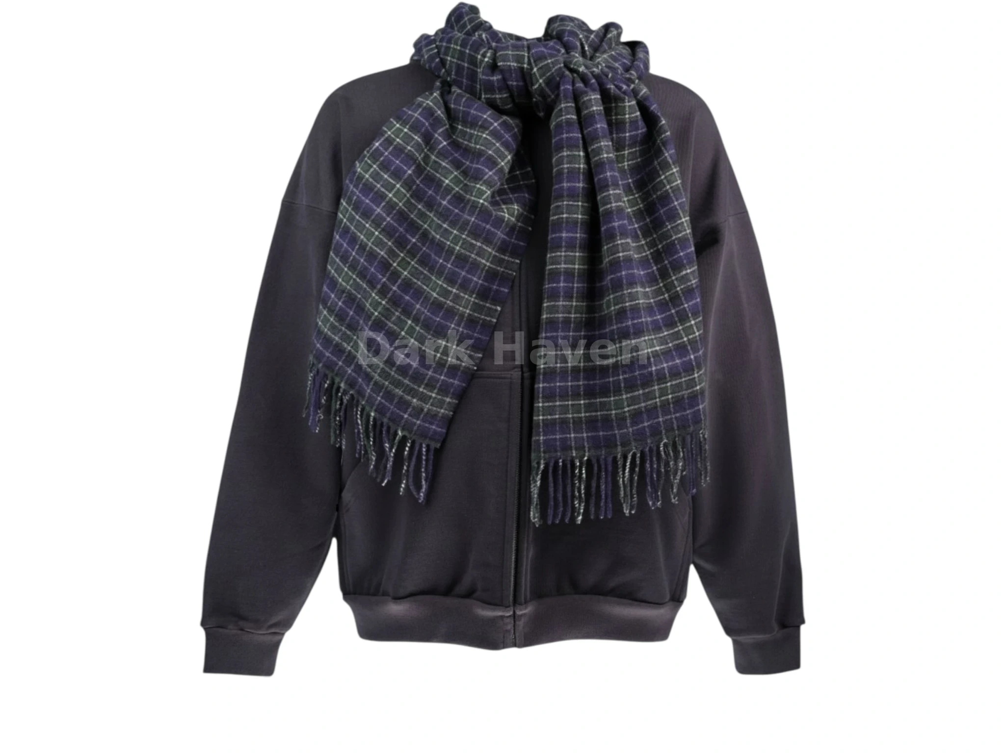 Scarf Zip-Up Hoodie