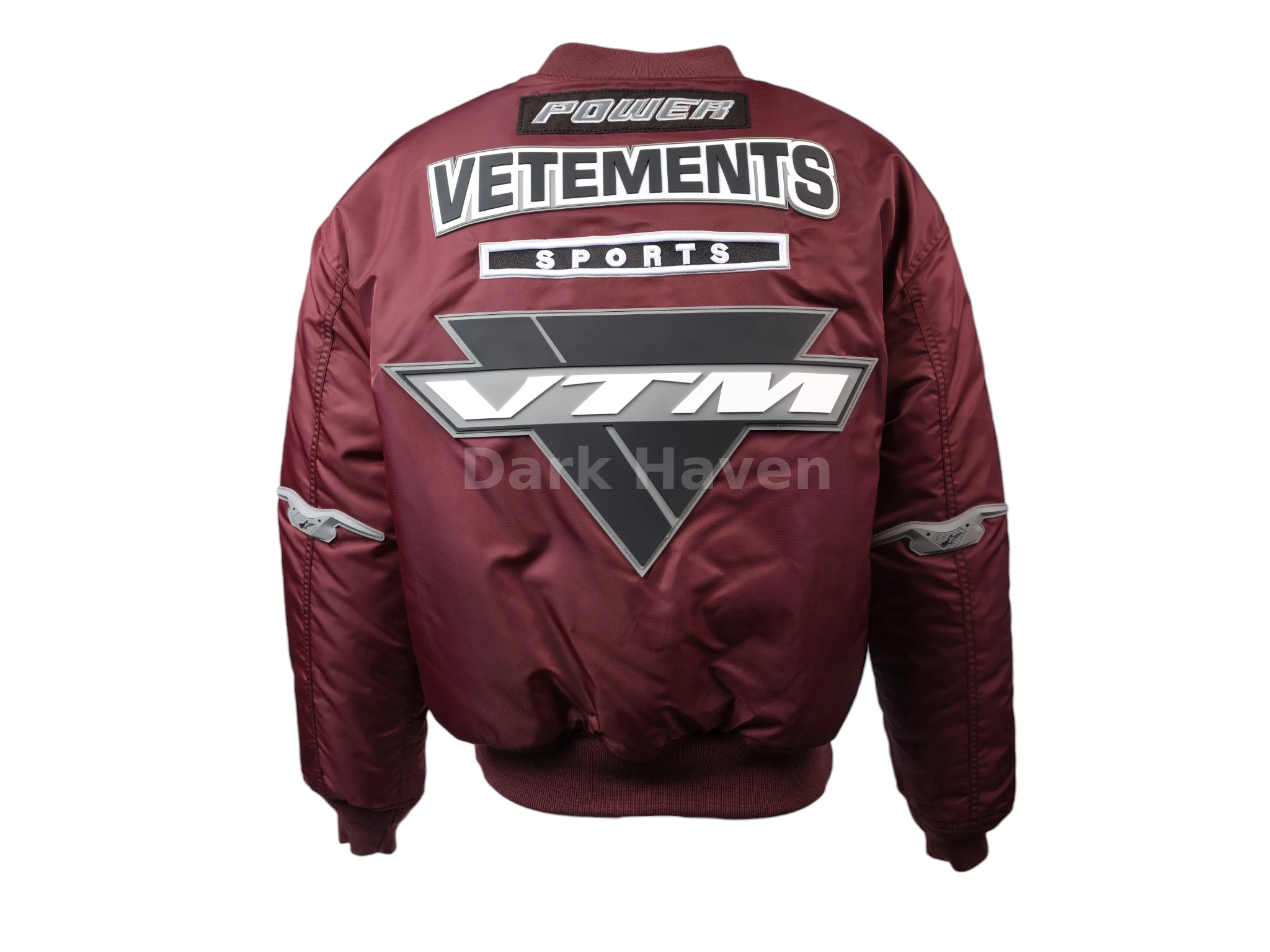 Alpha Industries Racing Patch Bomber Jacket Burgundy