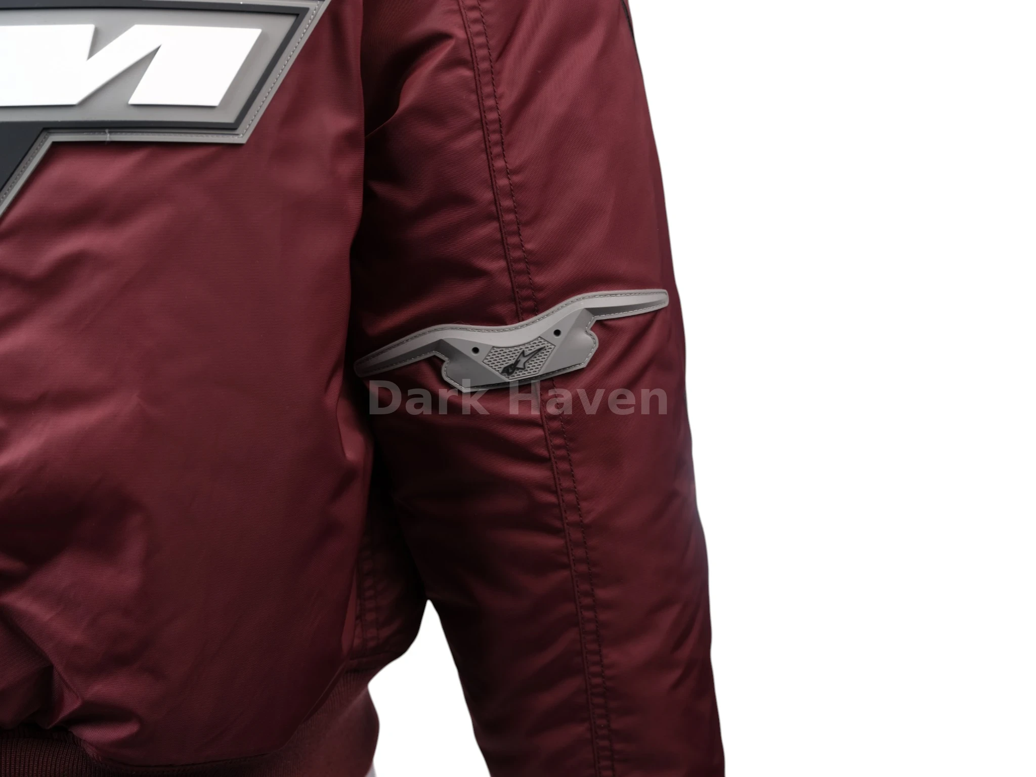 Alpha Industries Racing Patch Bomber Jacket Burgundy
