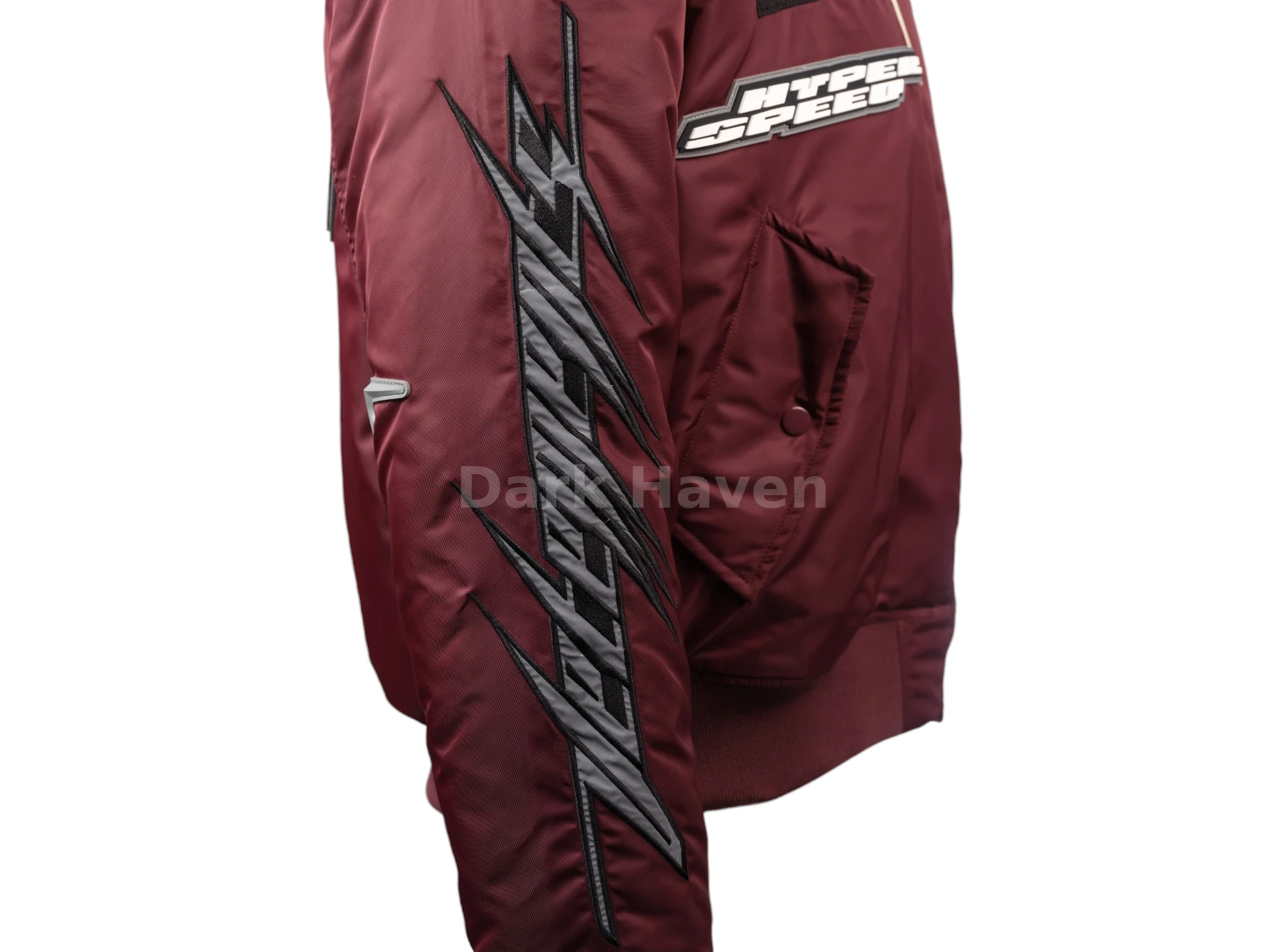 Alpha Industries Racing Patch Bomber Jacket Burgundy