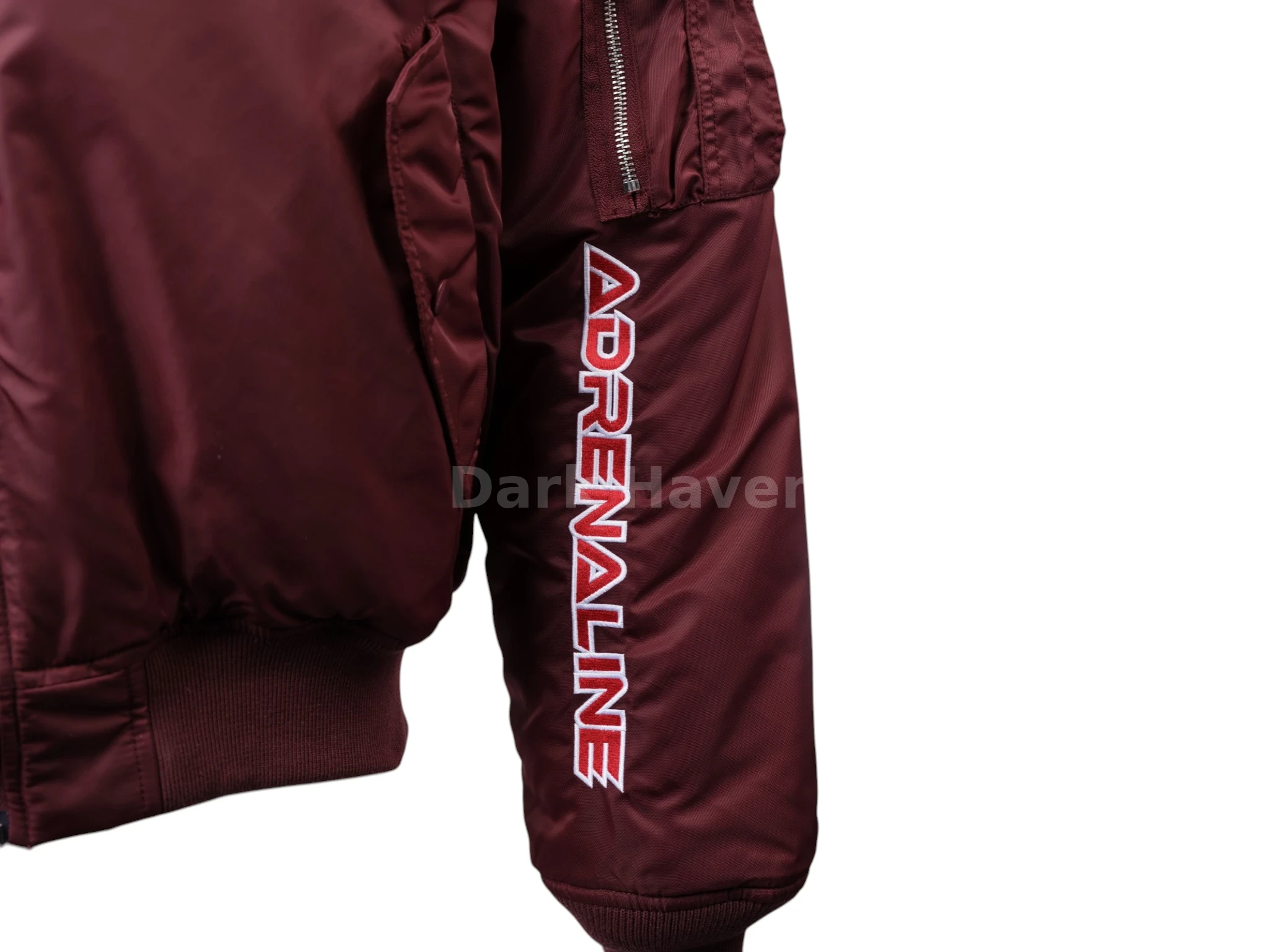 Alpha Industries Racing Patch Bomber Jacket Burgundy