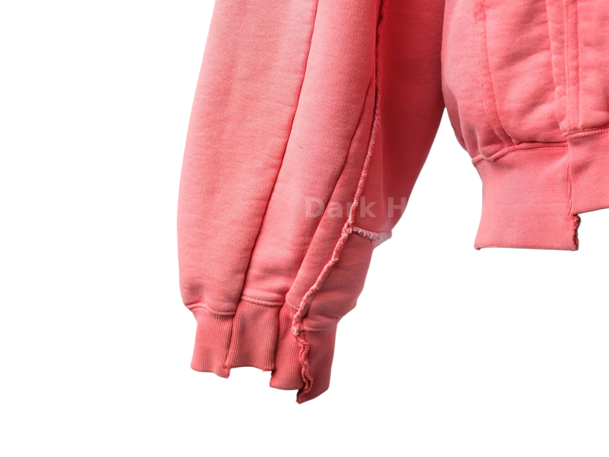 Online Cloud Print Zip-Up Hoodie Coral/Faded Red