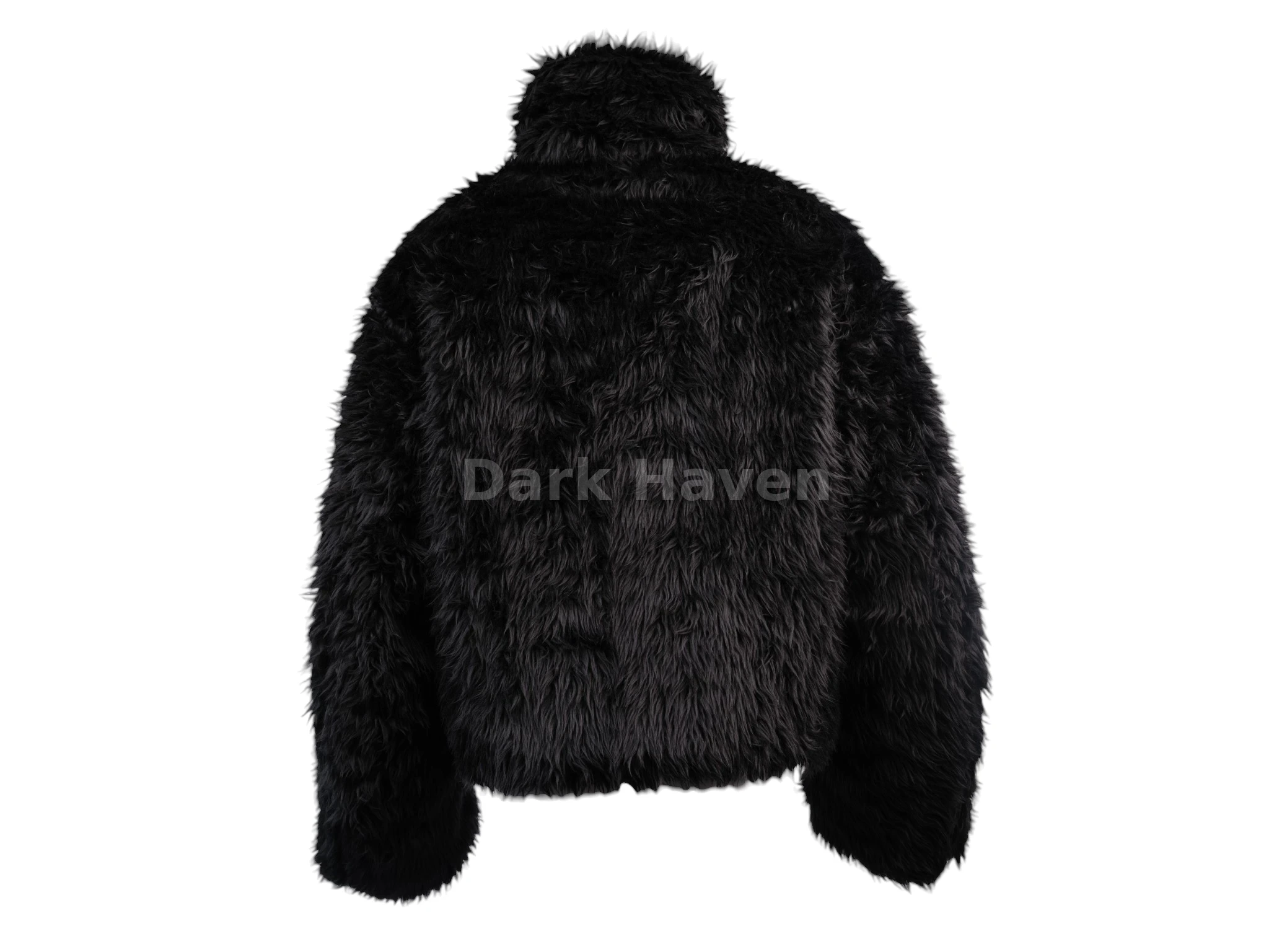 Shaggy Faux-Fur Zip-Up Jacket