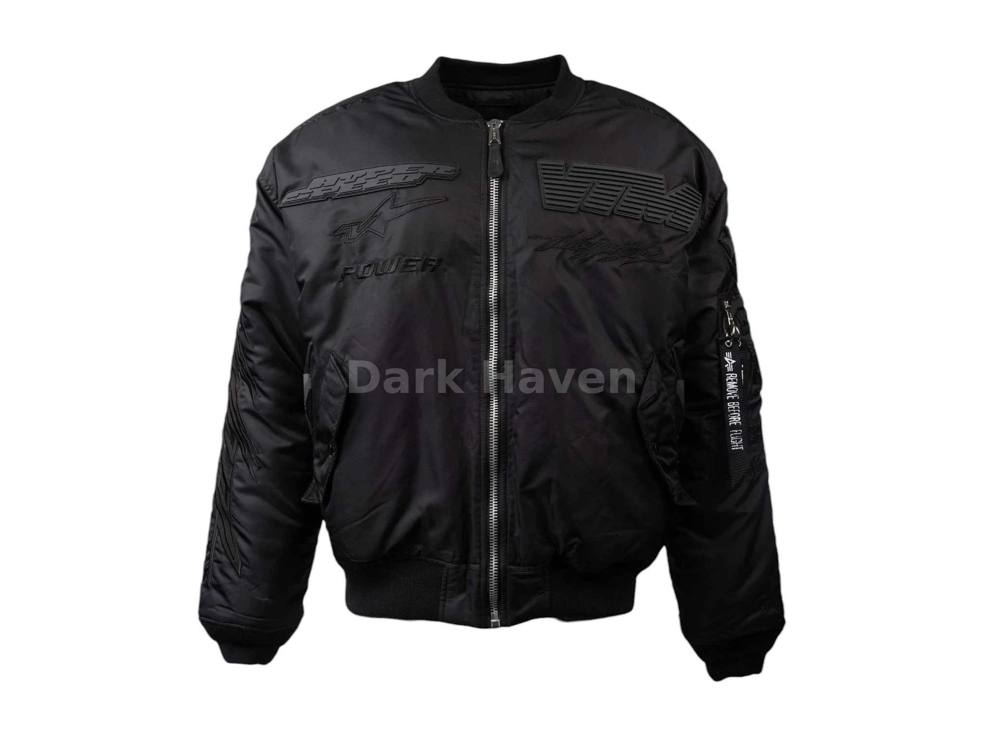 Alpha Industries Triple Black Racing Patch Bomber