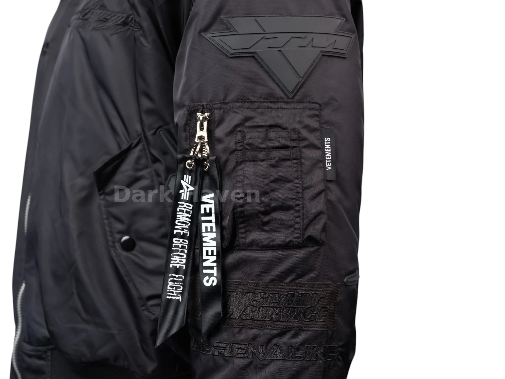 Alpha Industries Triple Black Racing Patch Bomber
