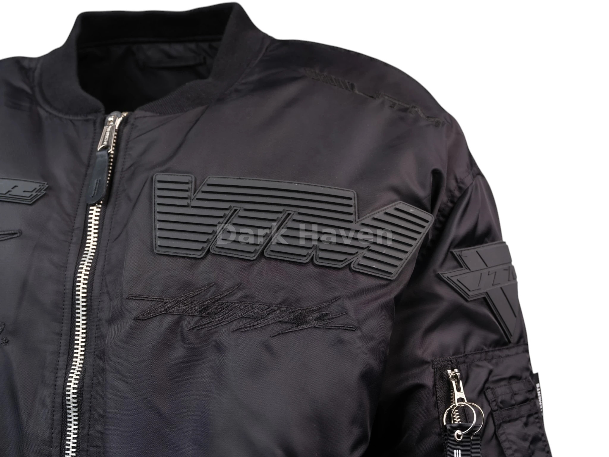 Alpha Industries Triple Black Racing Patch Bomber