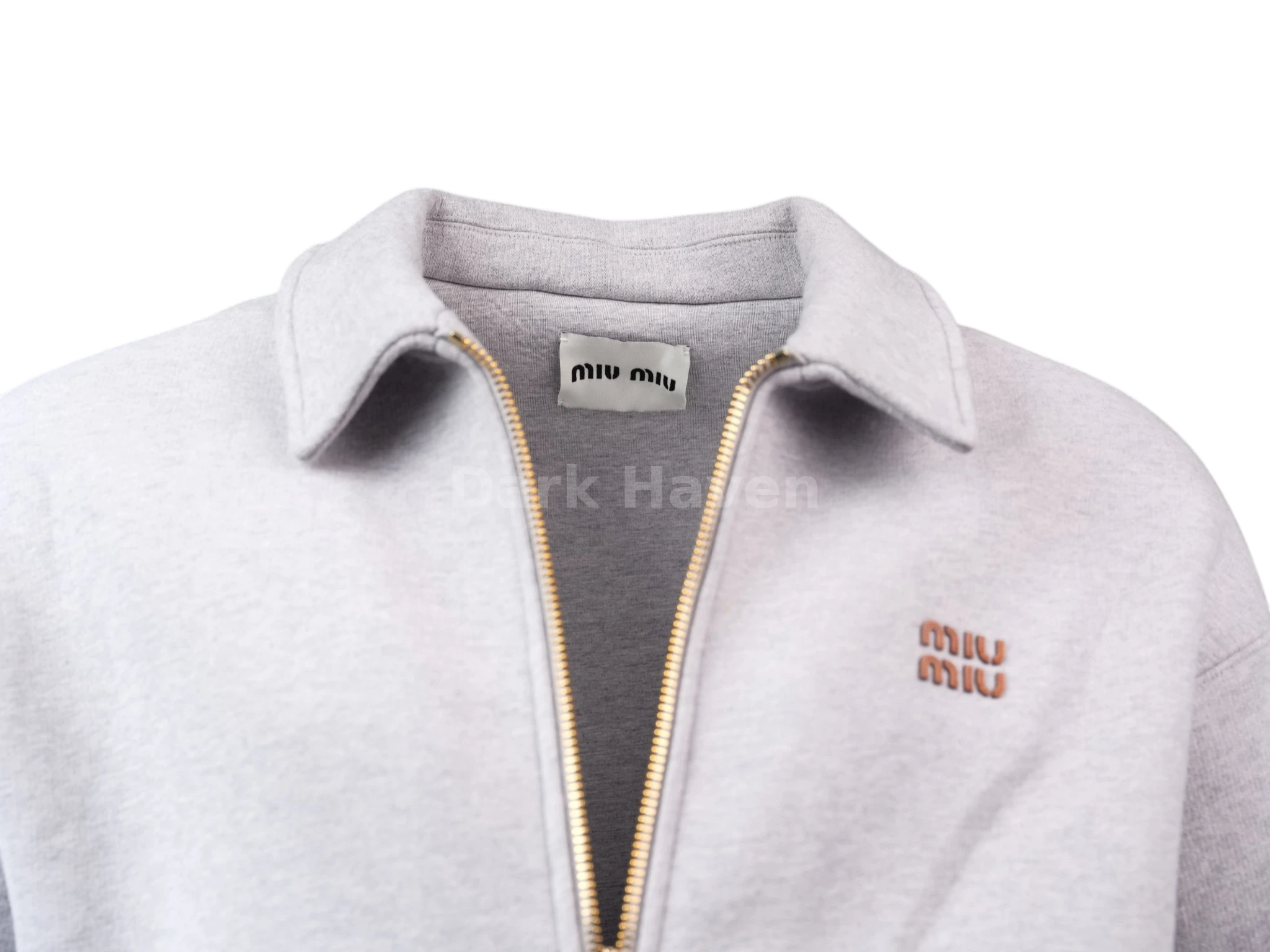 Logo-Embroidered Zip-Up Cashmere/Cotton Jacket