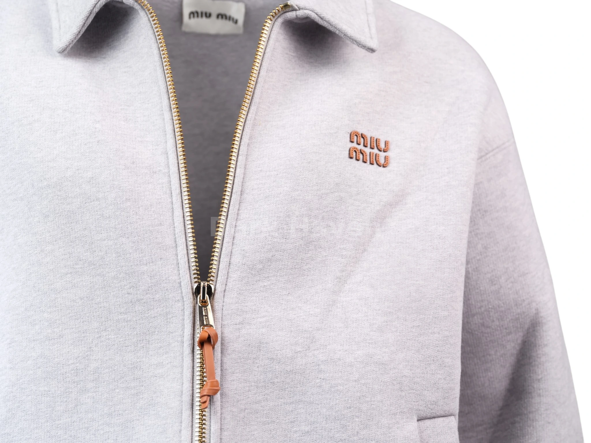 Logo-Embroidered Zip-Up Cashmere/Cotton Jacket