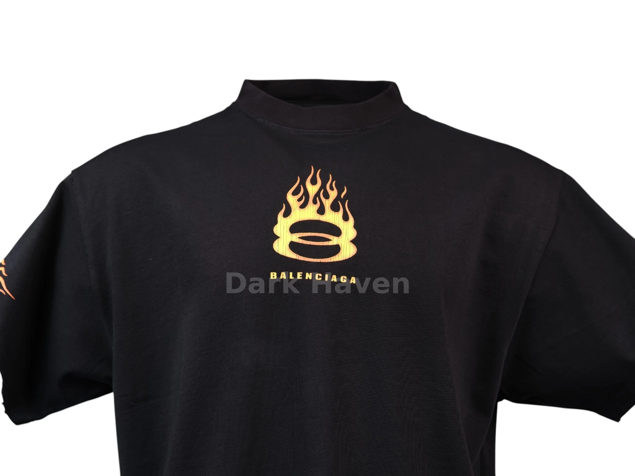 Unisex Burning Unity Oversized T-shirt Black