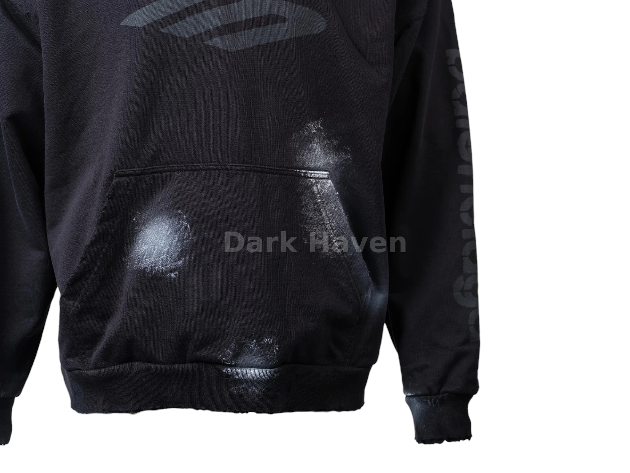 3B Stencil Hoodie In Black