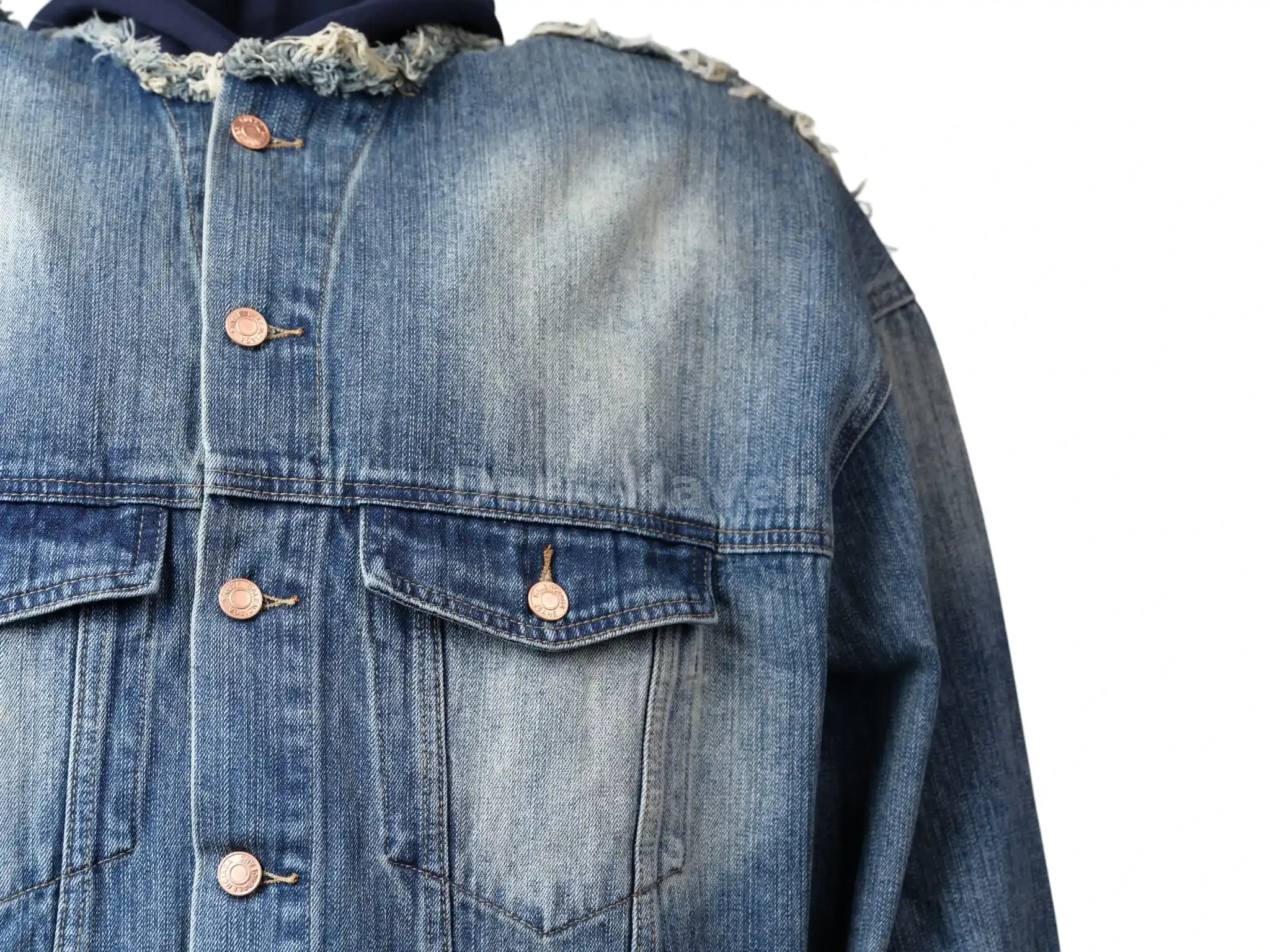 Hybrid Denim Hoodie Jacket Blue / Navy