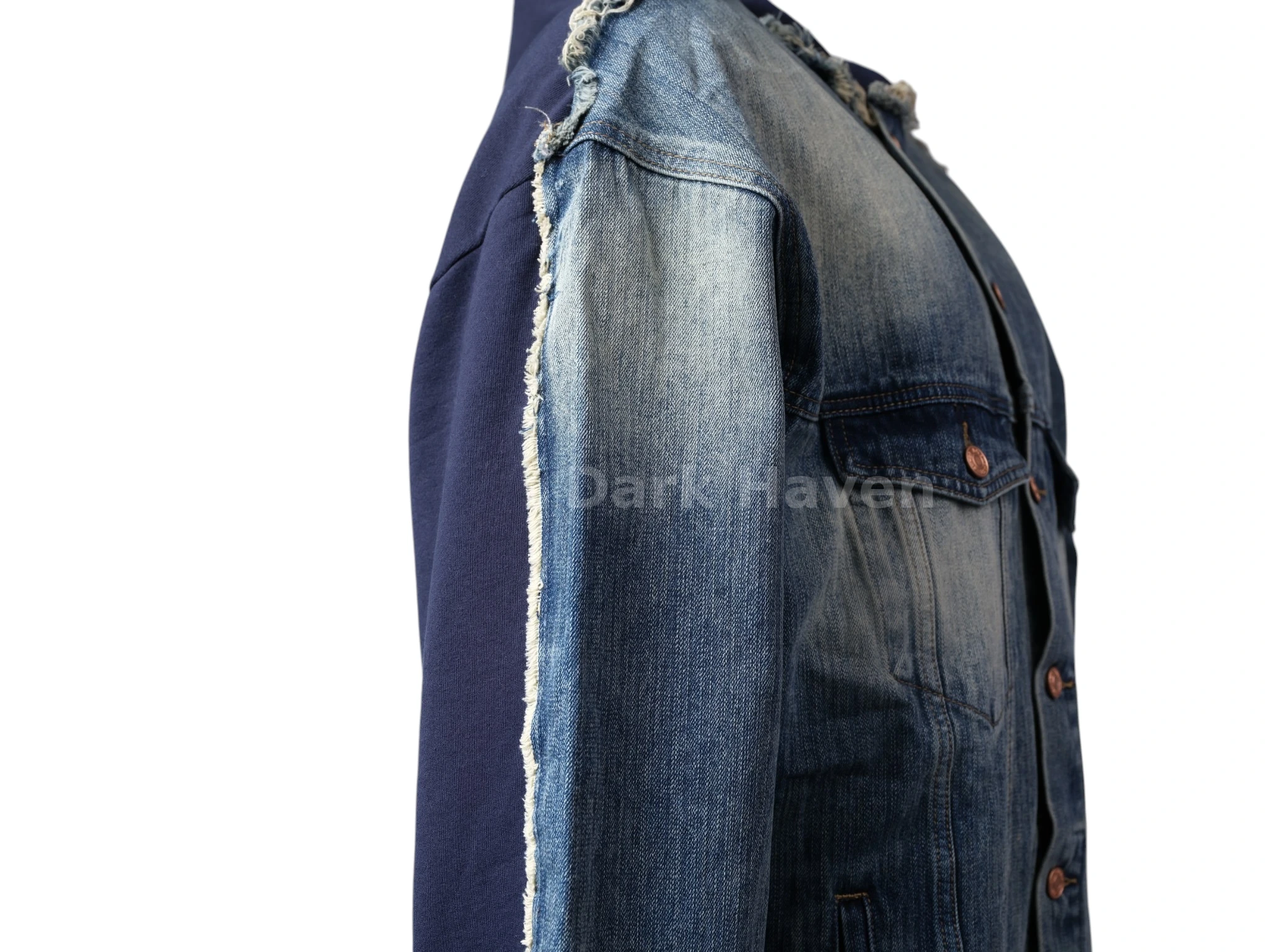 Hybrid Denim Hoodie Jacket Blue / Navy