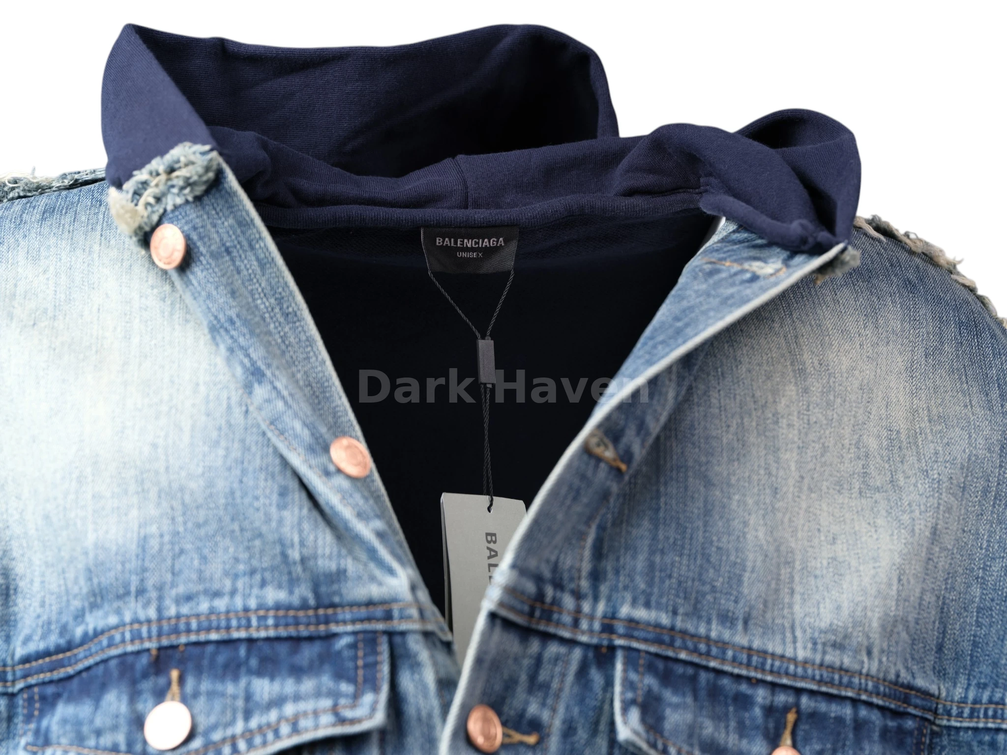 Hybrid Denim Hoodie Jacket Blue / Navy
