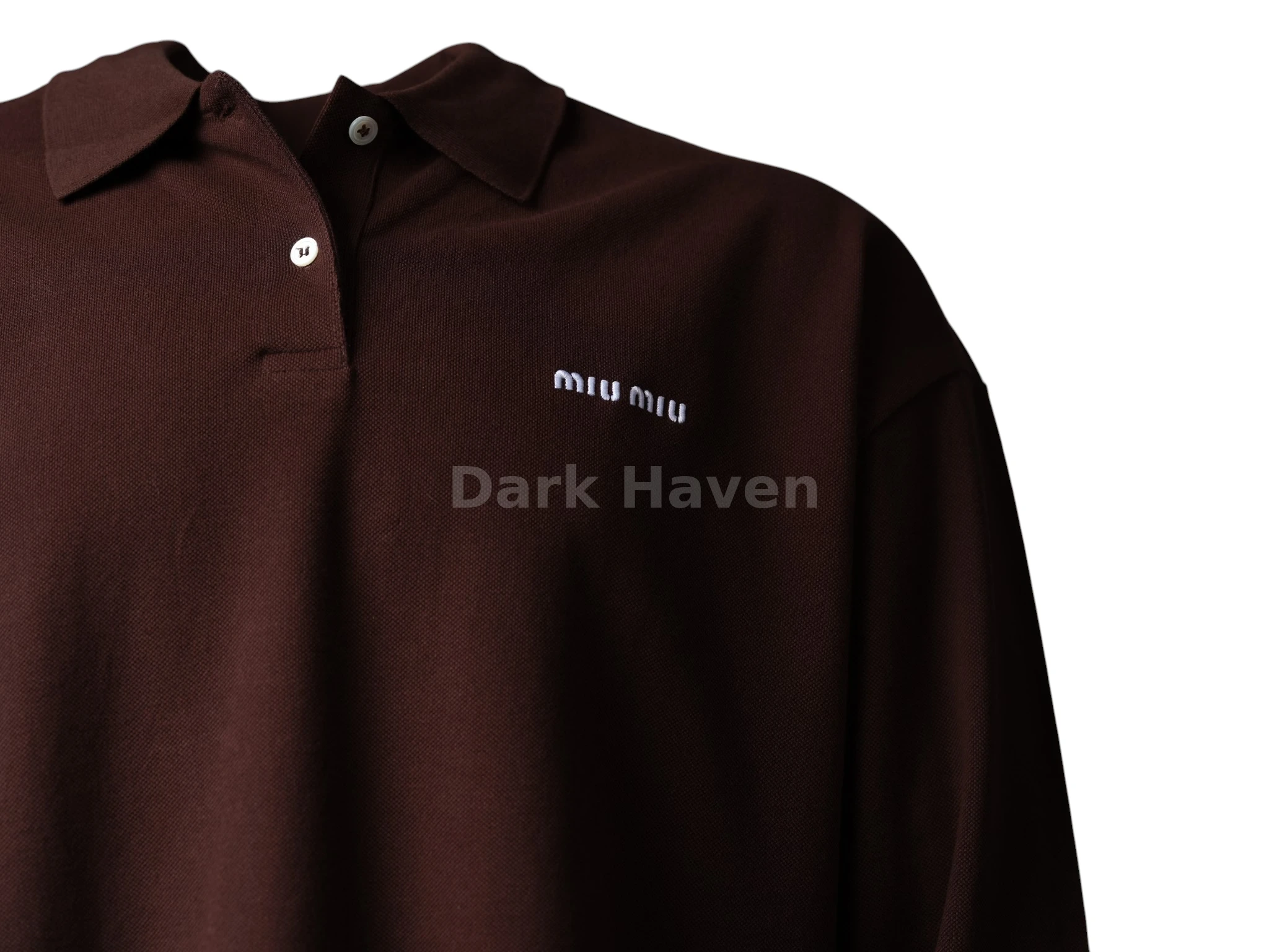 Cotton piqué polo shirt Brown
