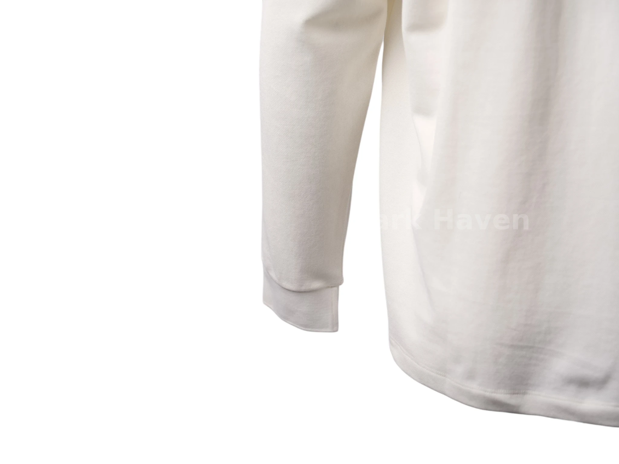 Logo Long Sleeve Polo Cream