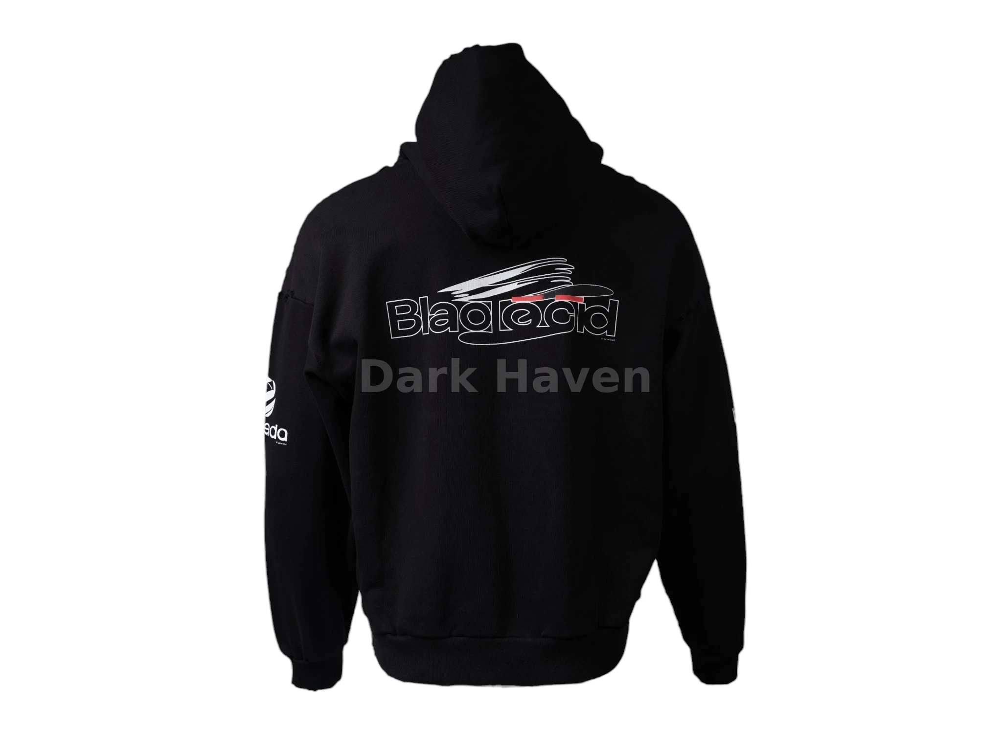 AI Generated Fit Hoodie Black