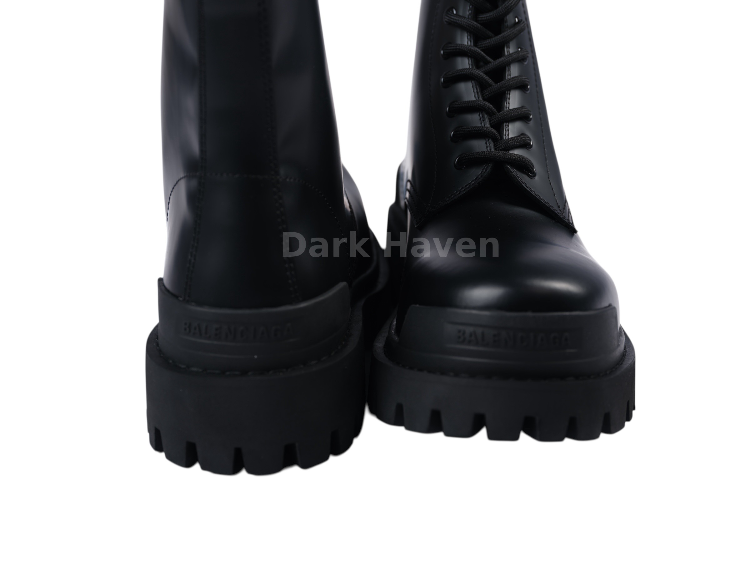 Balenciaga Strike Boots Leather Black