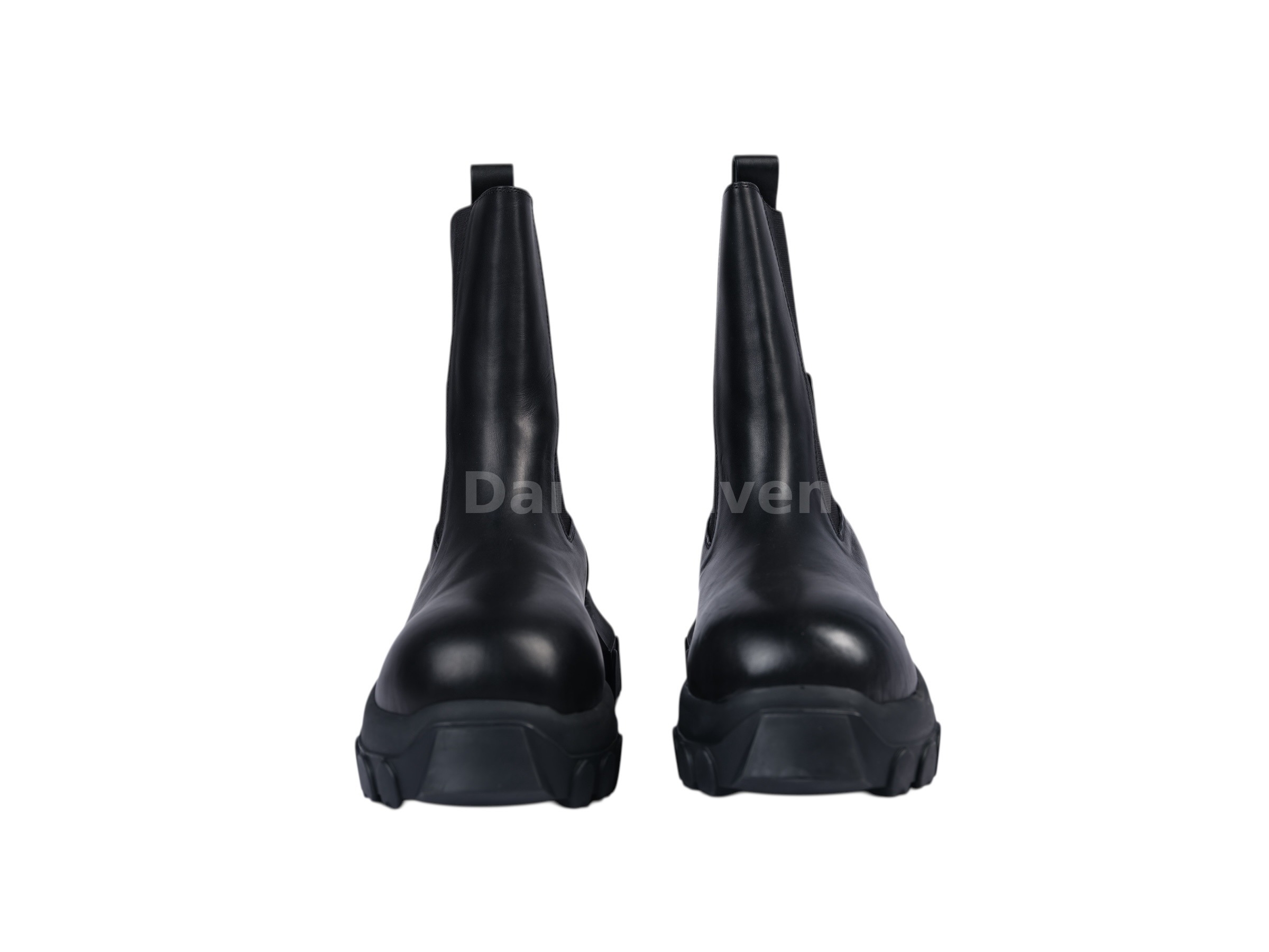 Beatle Bozo Tractor Boots Black Leather