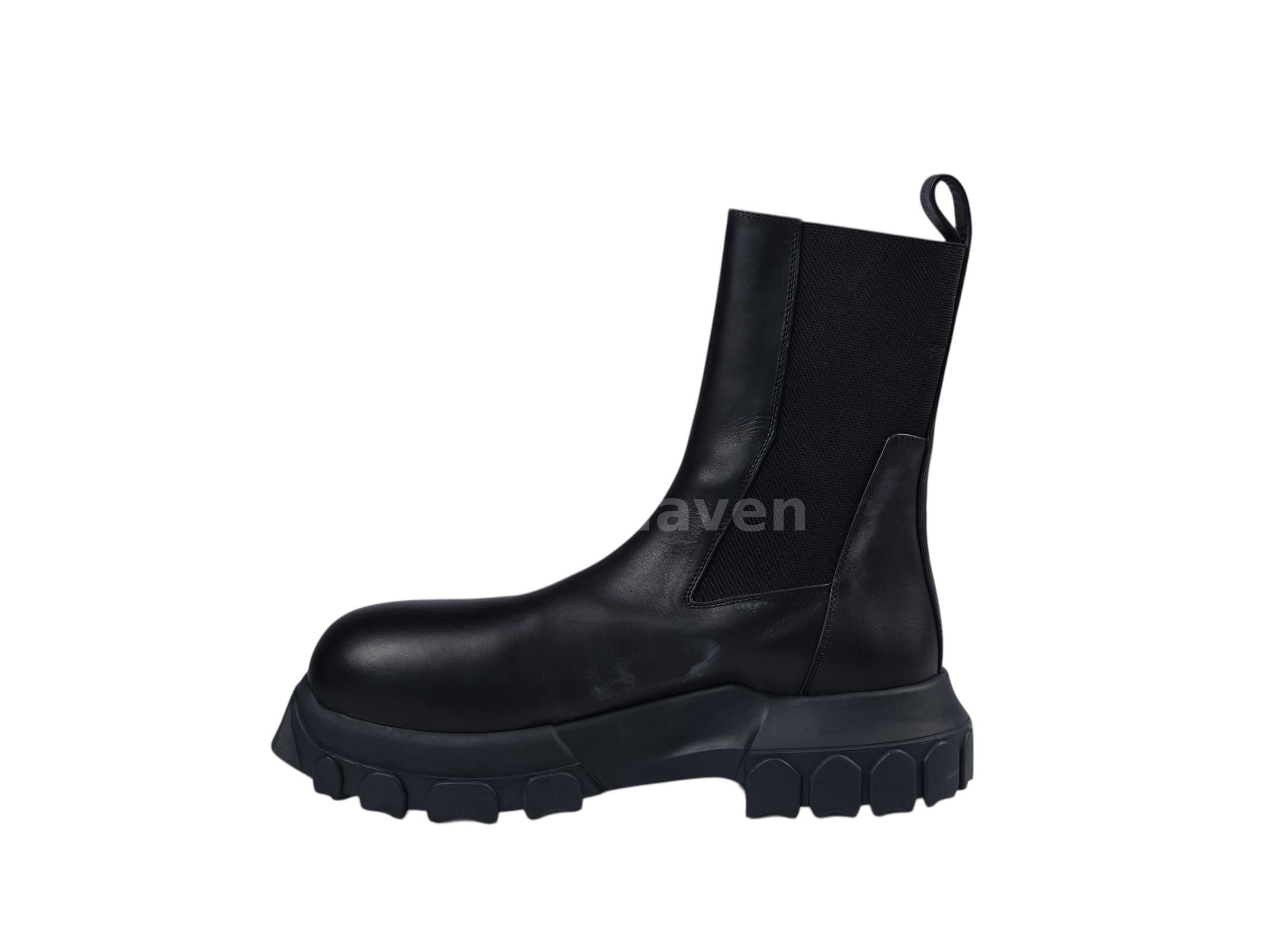 Beatle Bozo Tractor Boots Black Leather