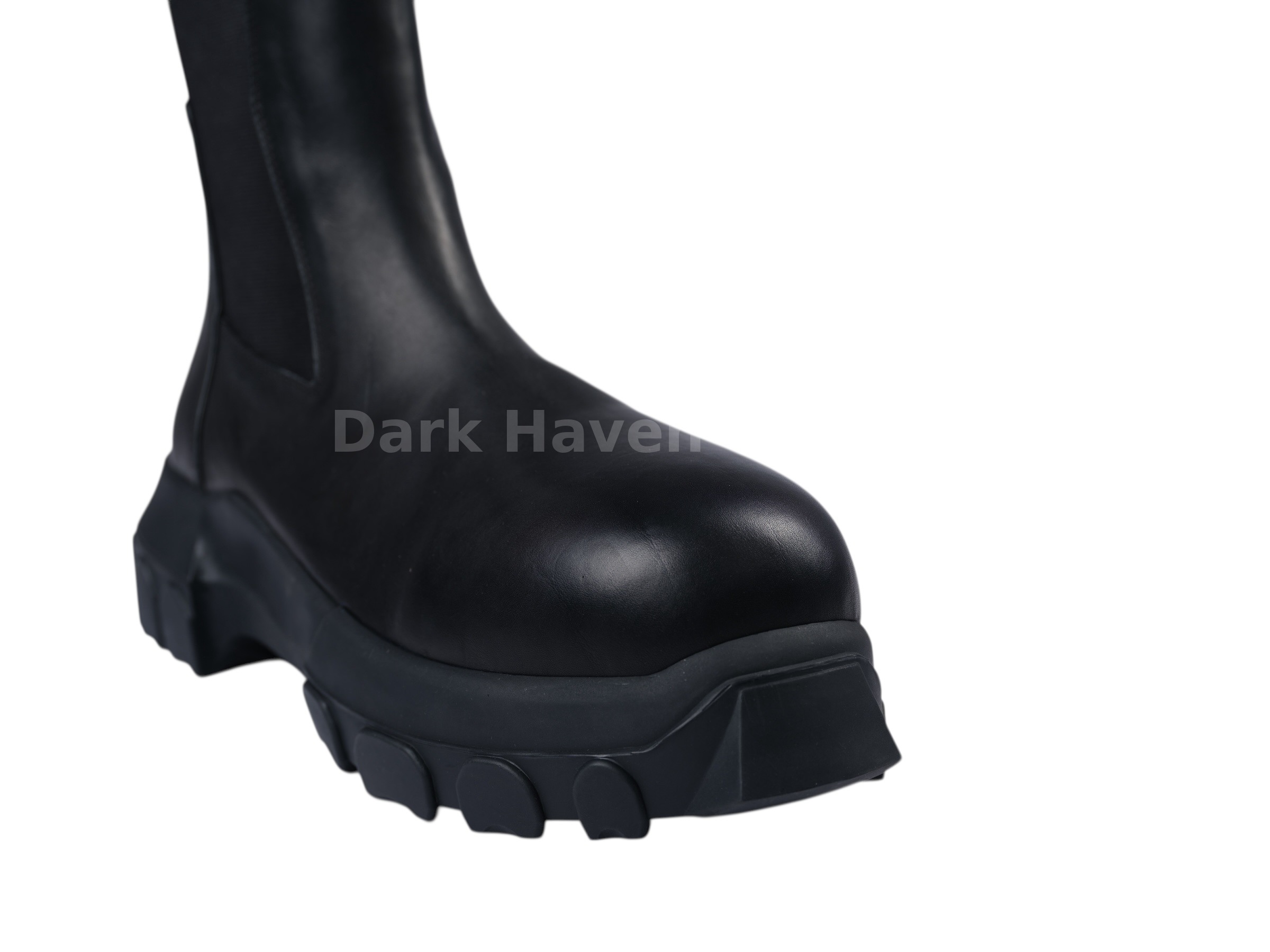 Beatle Bozo Tractor Boots Black Leather
