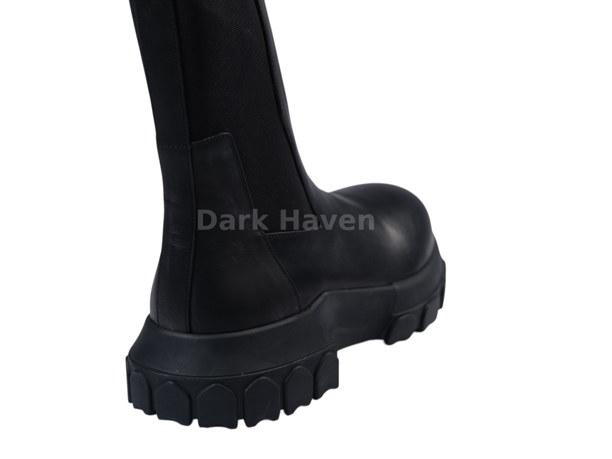 Beatle Bozo Tractor Boots Black Leather