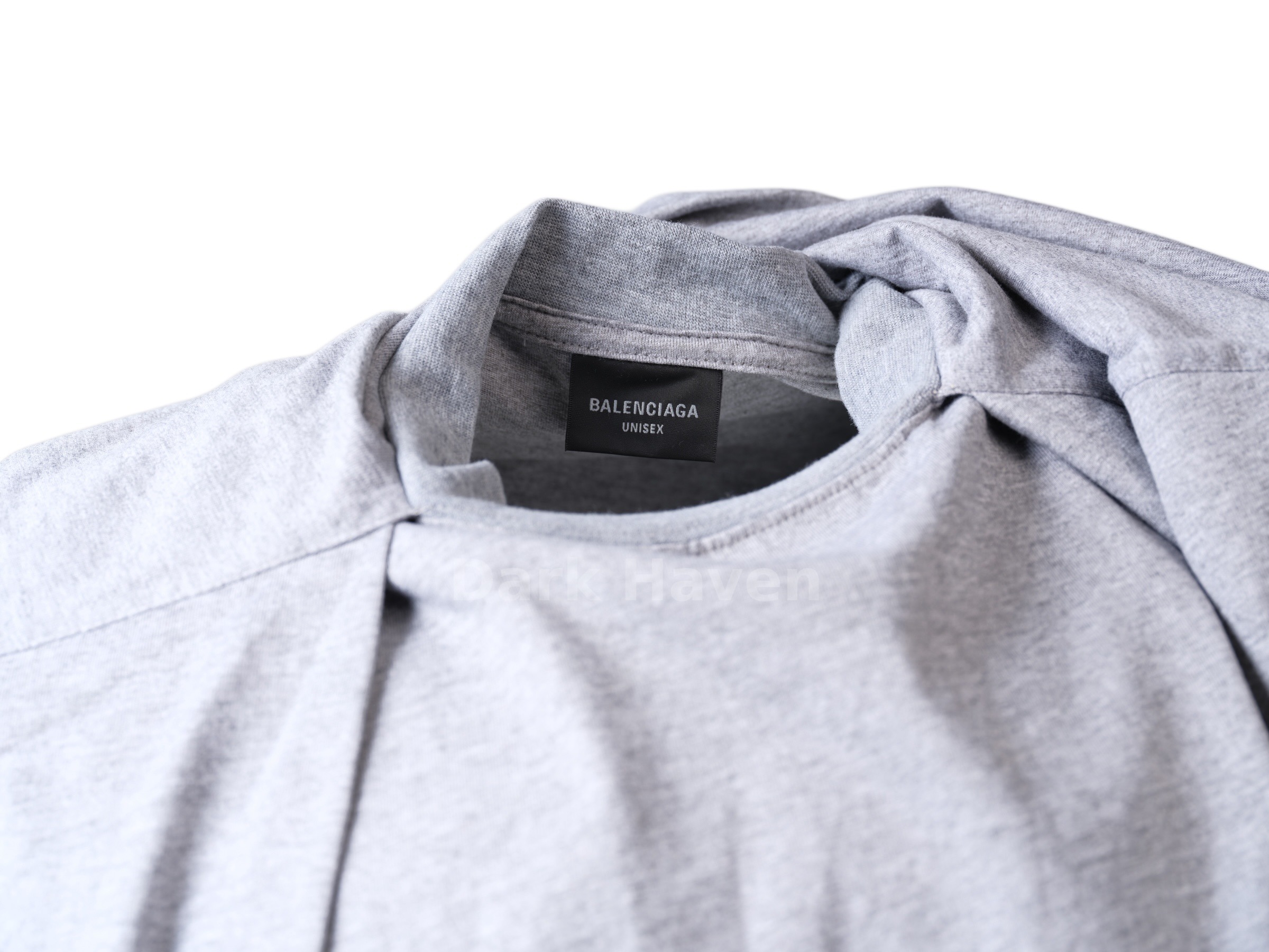 Incognito Hooded Scarf Detail T-Shirt Grey