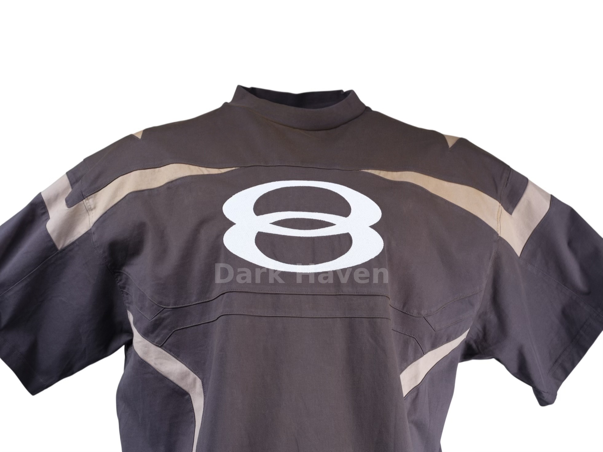 Biker Panel T-Shirt Grey