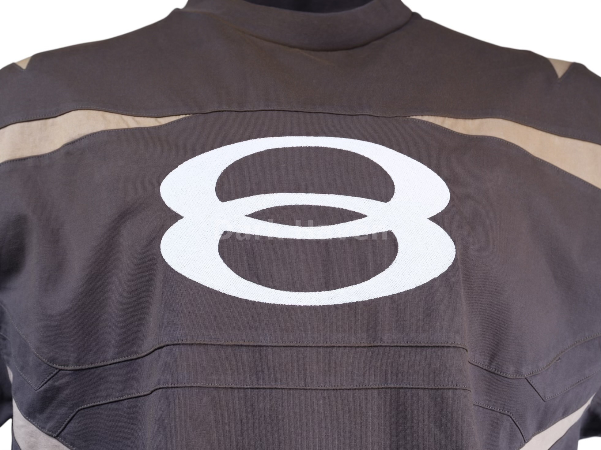 Biker Panel T-Shirt Grey