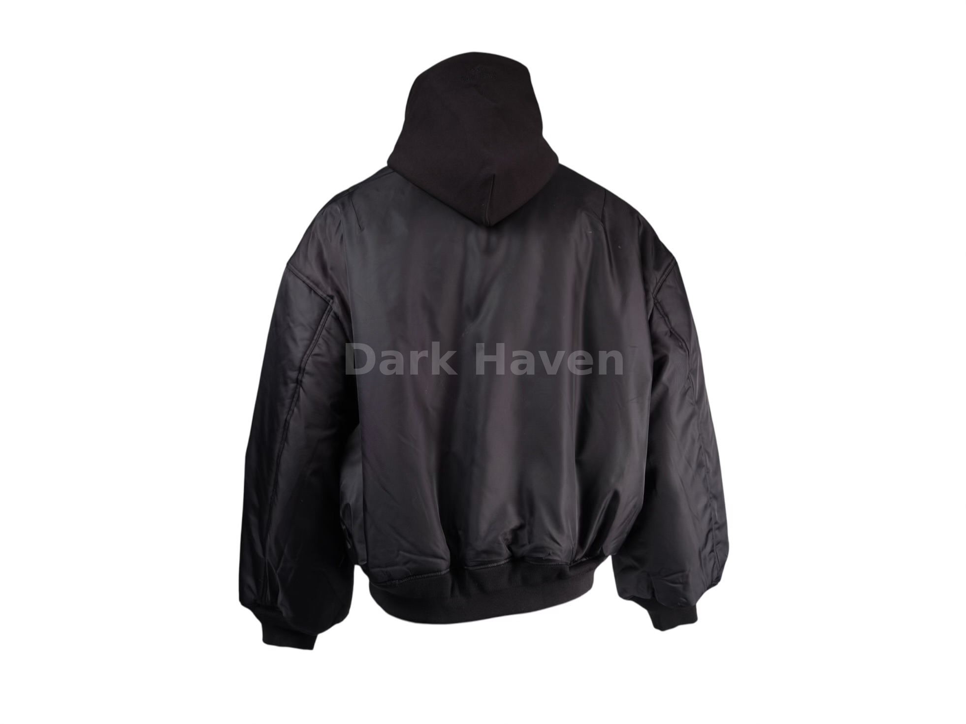 Paris All In Bomber Hooded Jacket Black