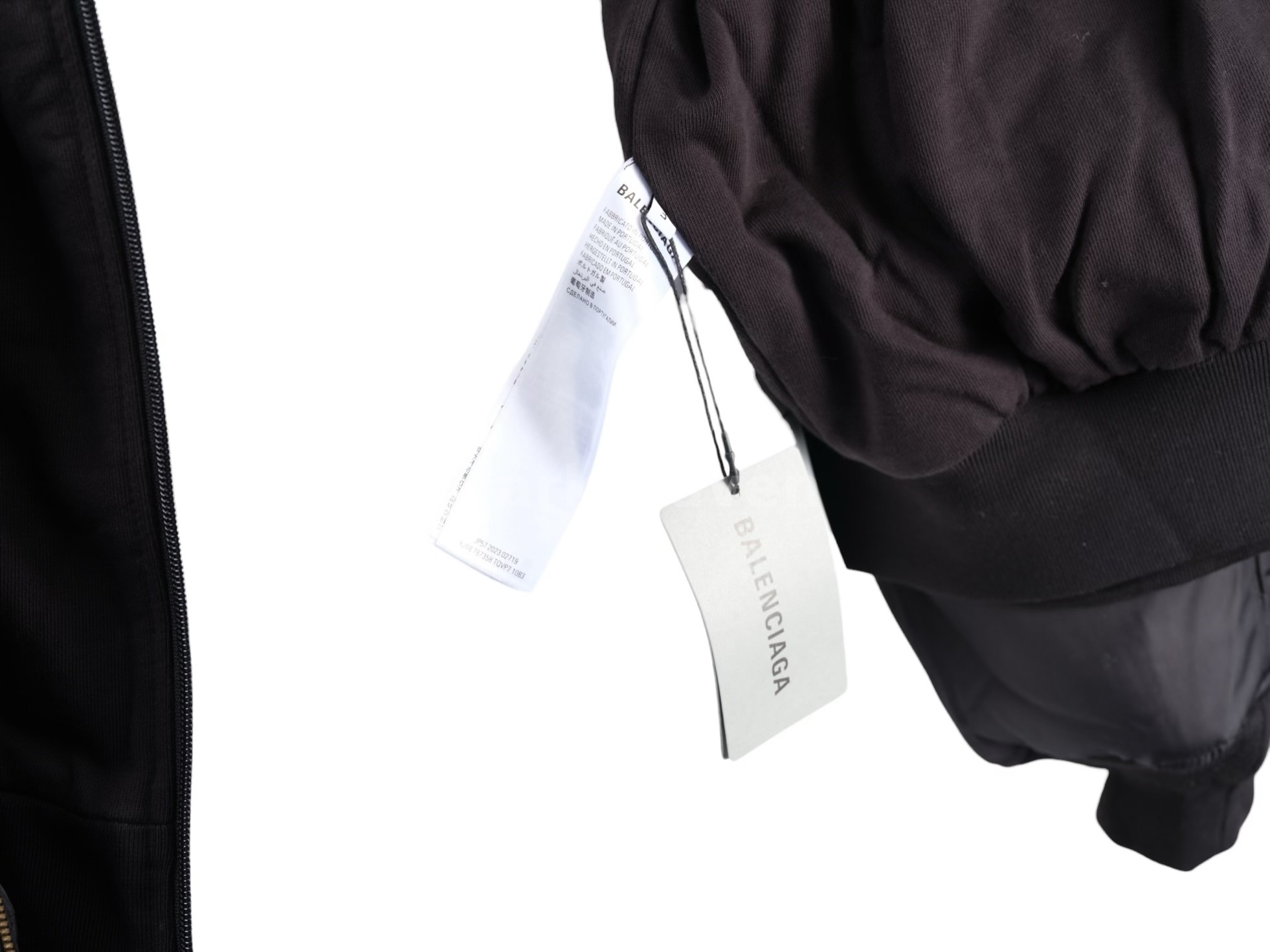 Paris All In Bomber Hooded Jacket Black