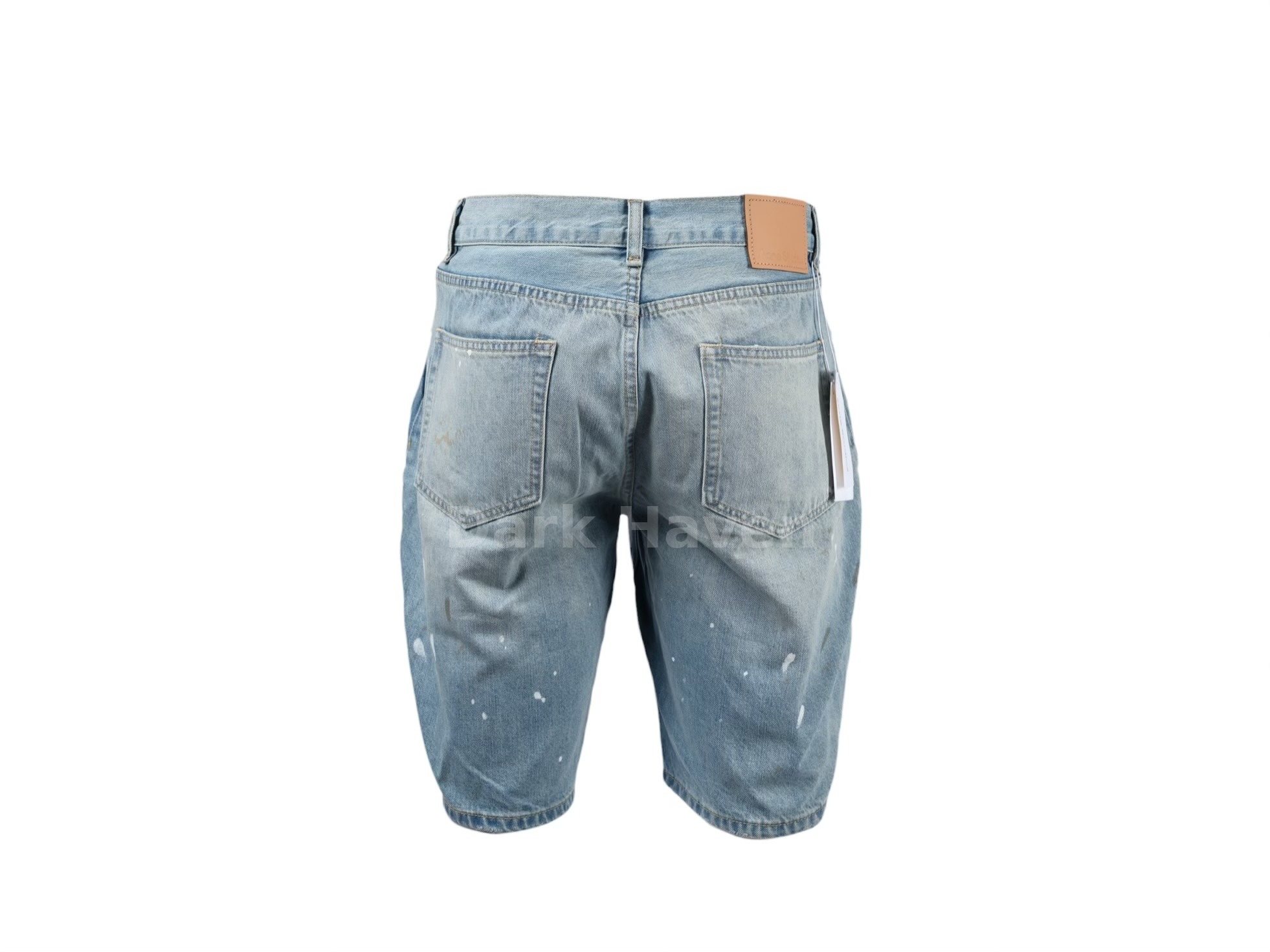 Acne Studios Distressed Denim Shorts Light Blue