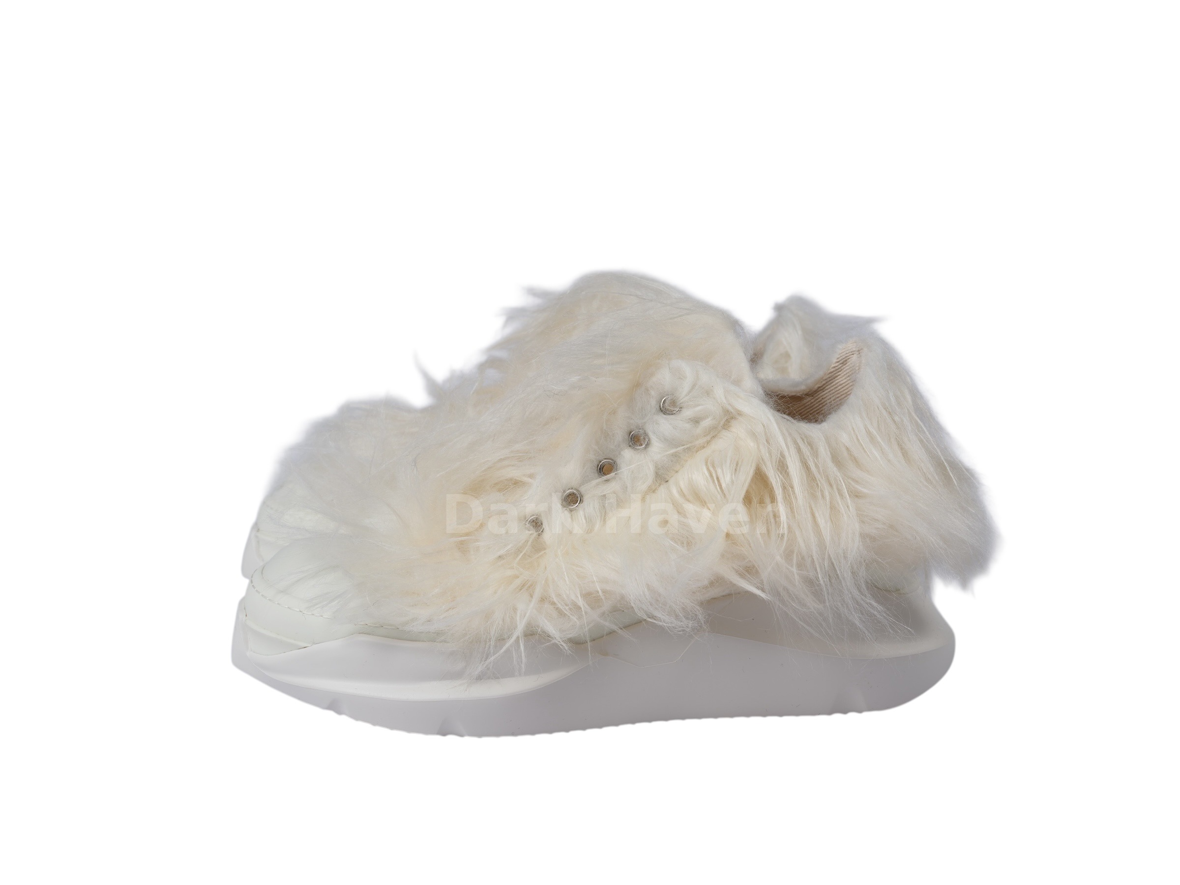 Abstract Fur Yeti Beige Low Sneakers