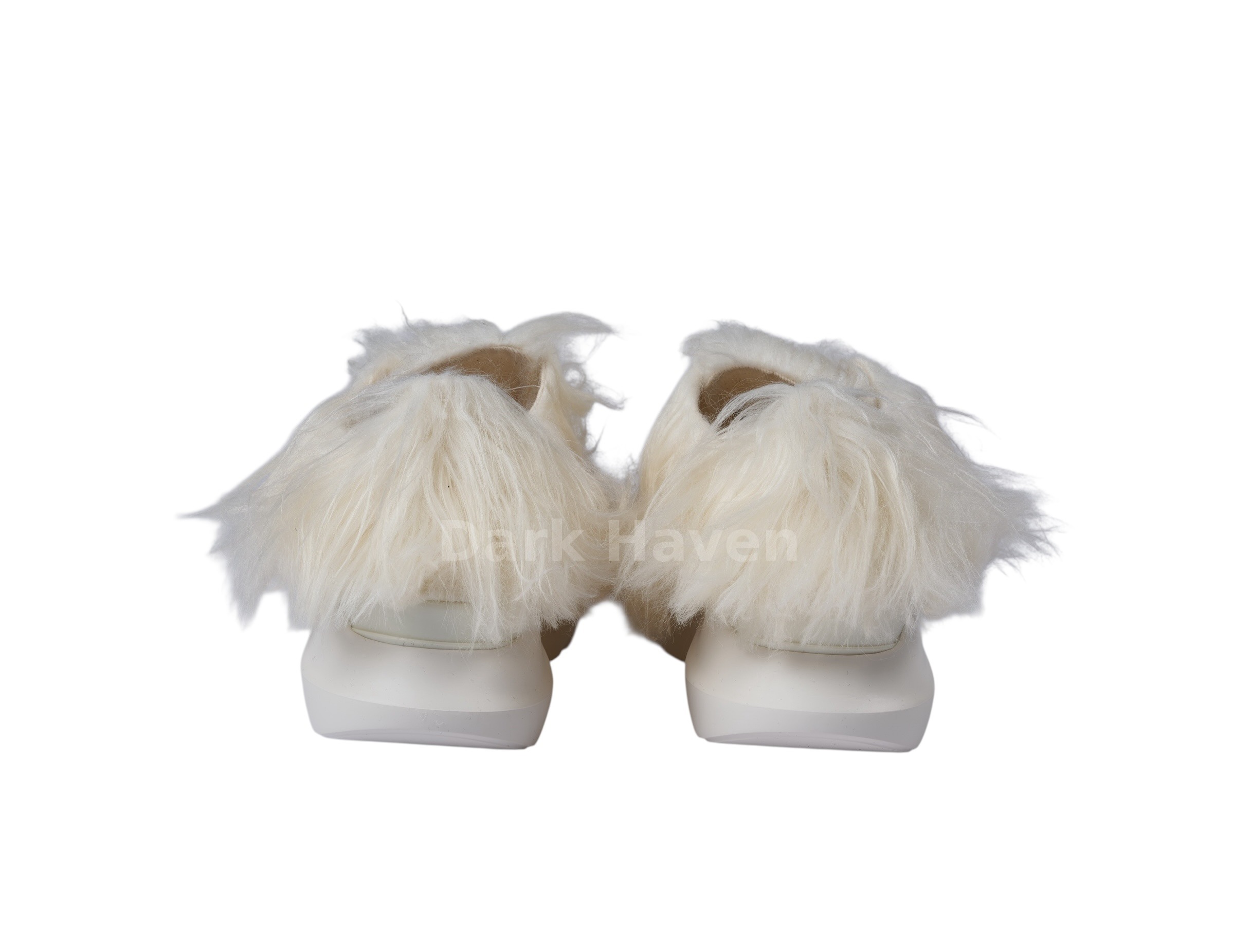 Abstract Fur Yeti Beige Low Sneakers