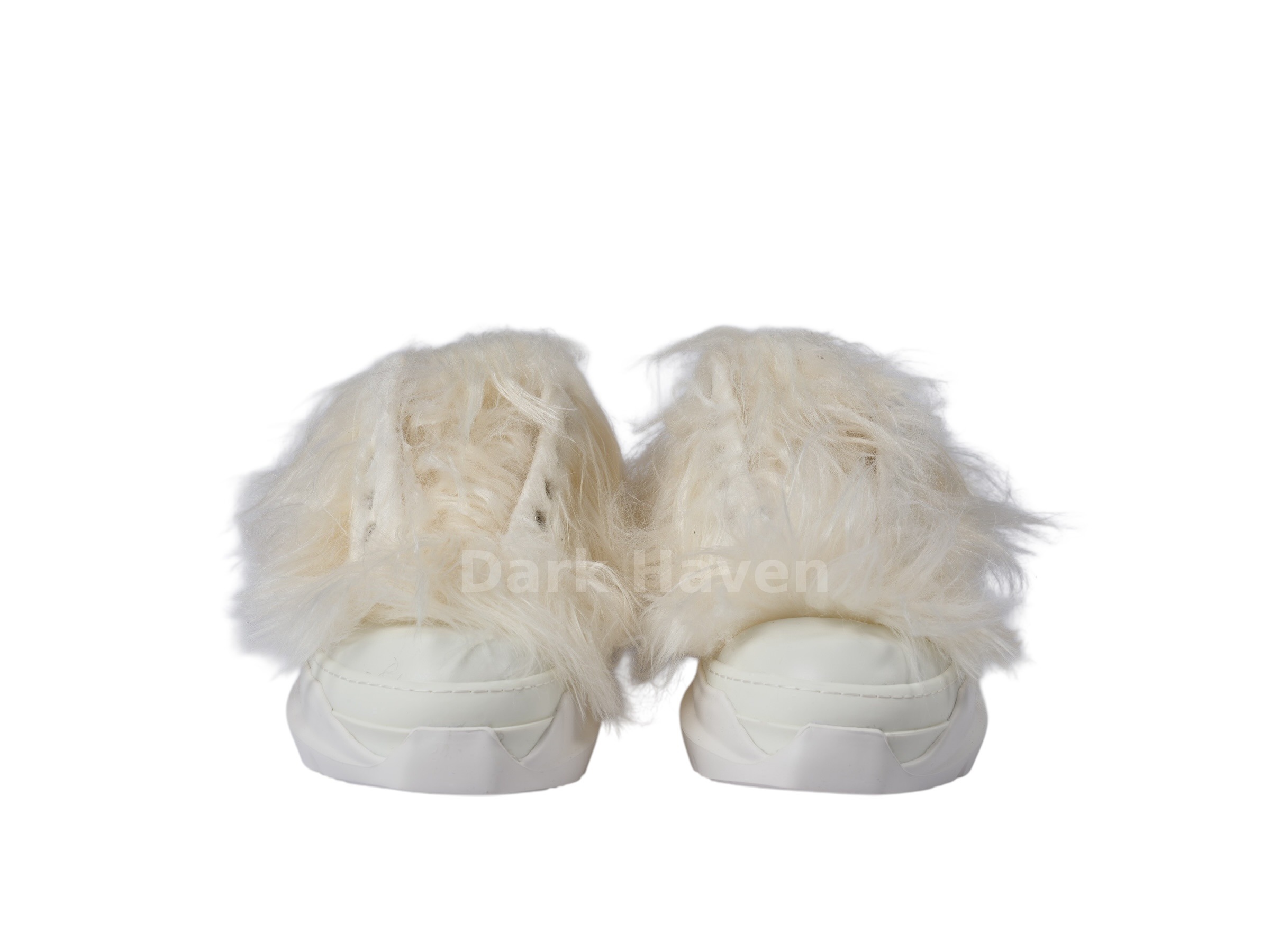Abstract Fur Yeti Beige Low Sneakers